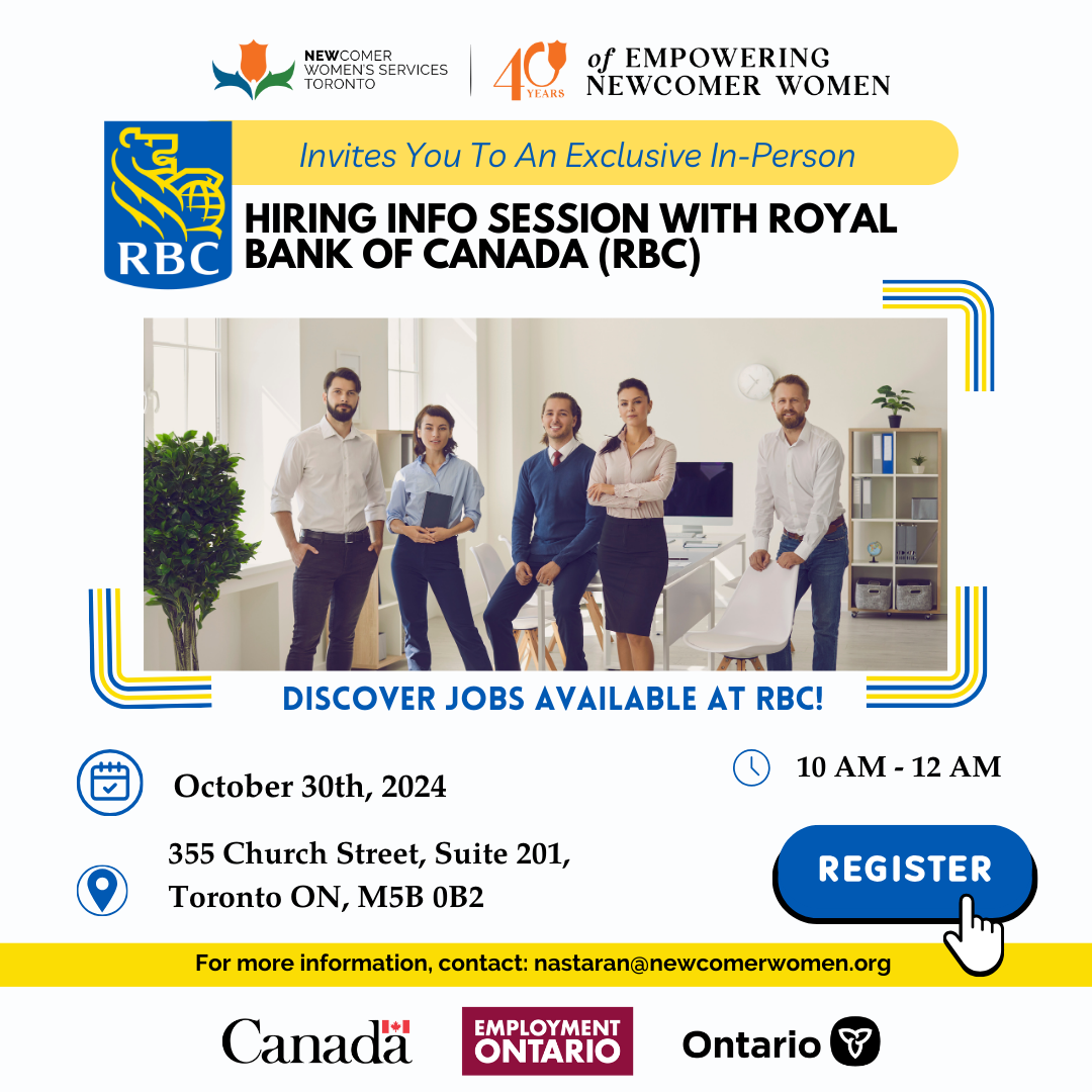 Networking Event Rbc Hiring Information session with Royal bank of Canada (RBC) — Newcomer ...
