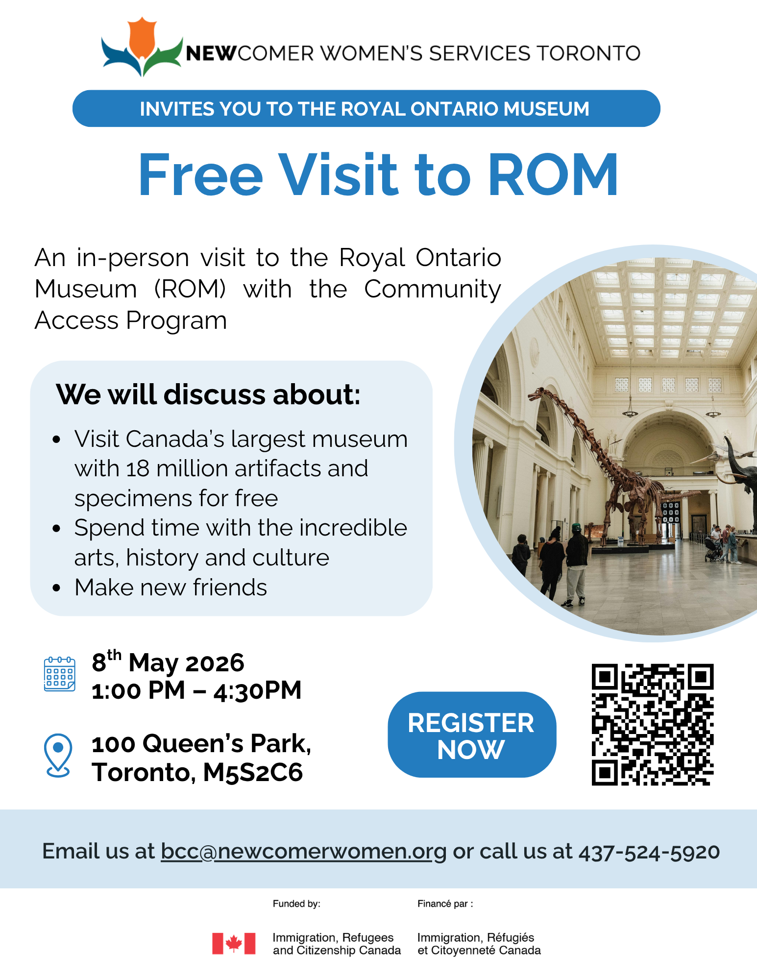 Free Visit to Royal Ontario Museum (ROM) — Newcomer Women's Services
