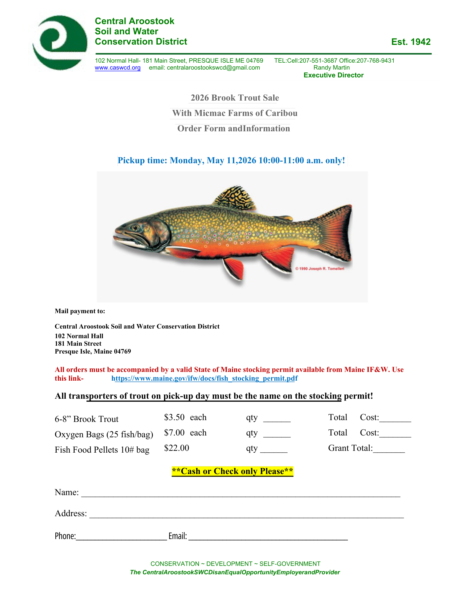 2026 Brook Trout Sale