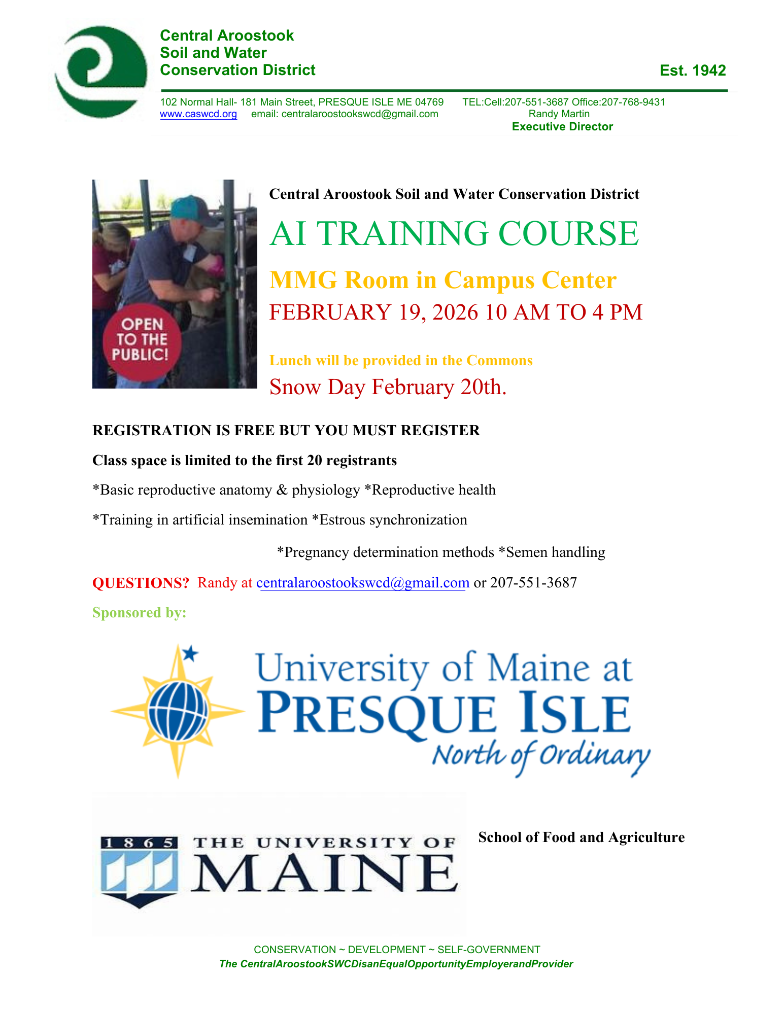 AI (Artificial Insemination) Training Course