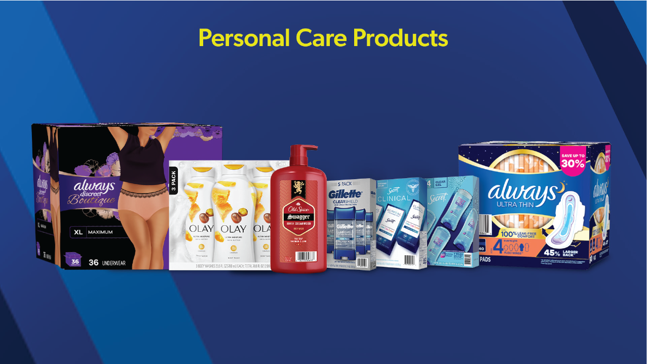 Get a $15 Sam's Club EGift Card when you spend $60 on select P&G Products.*