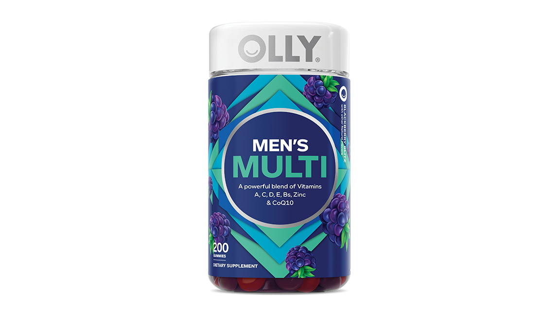 OLLY Men's Multivitamin Gummy, Blackberry Flavor (200 ct.)