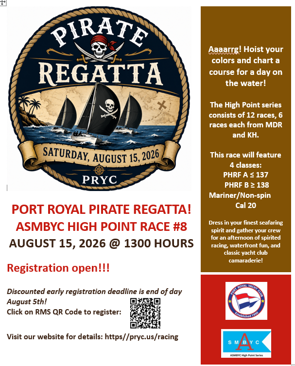 2026 Pirate Regatta Flyer