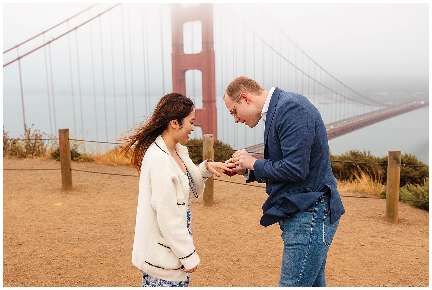 Golden Gate Proposal at Sunrise in Sausalito California_0008.jpg