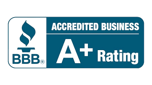 BBB accredited business badge with A+ rating