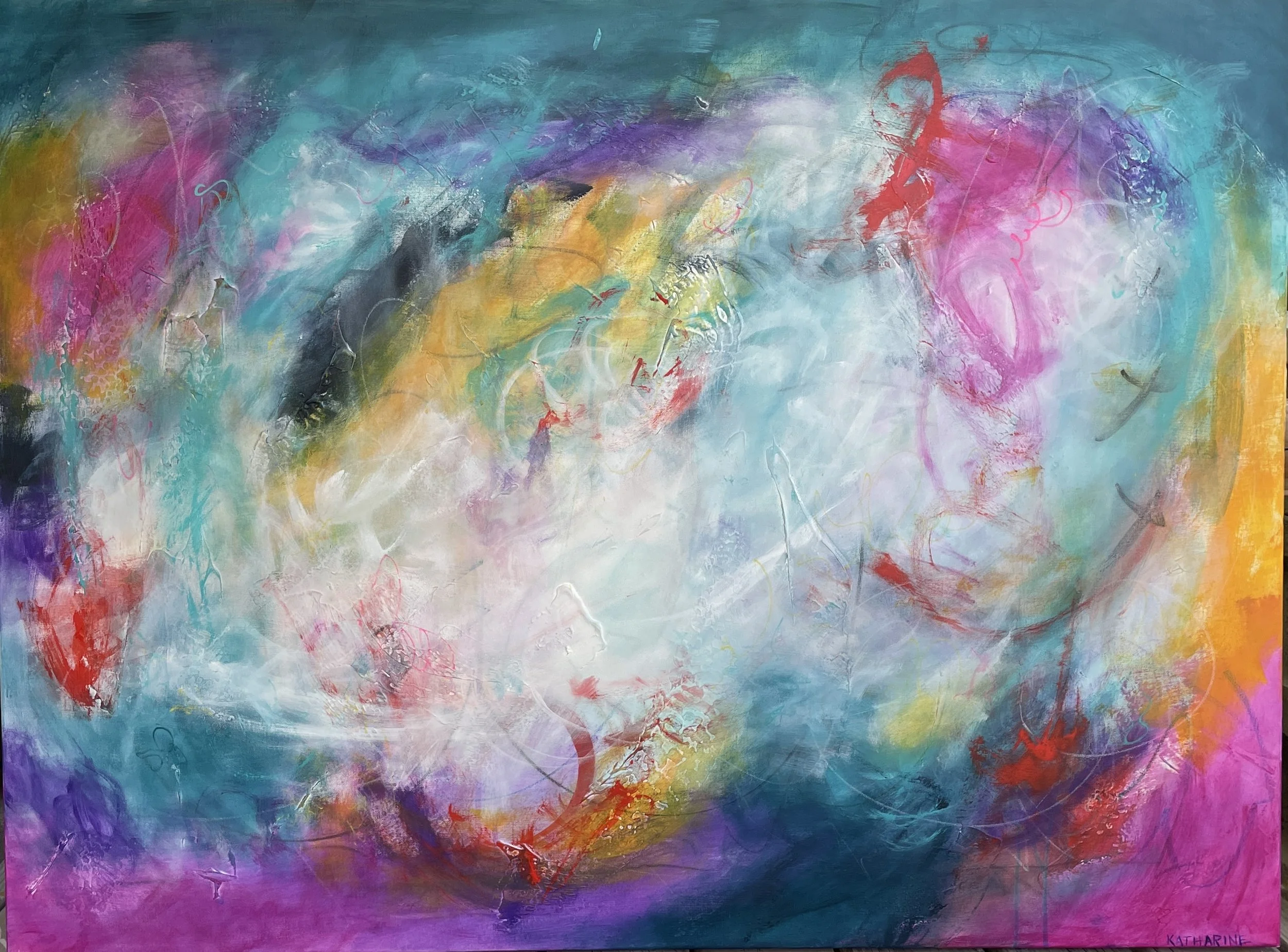 Love On The Inside | Acrylic on Canvas | 36" x 48" | Sold