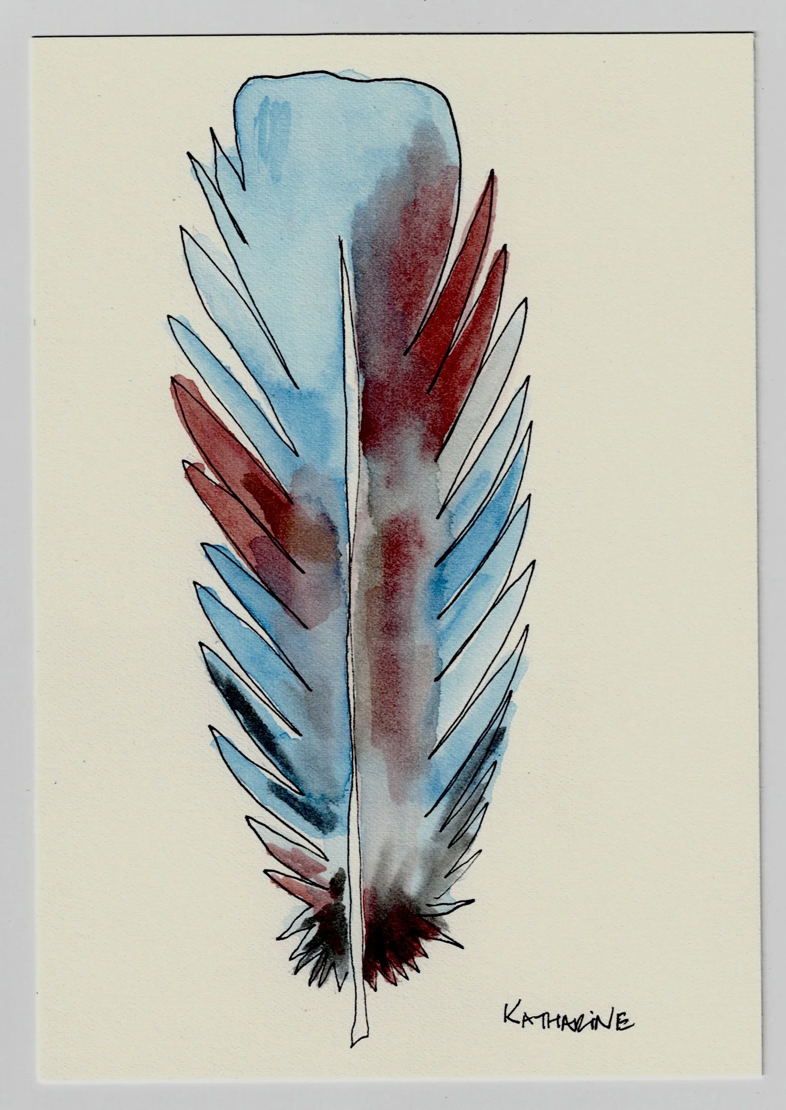 blue #2 watercolor feather 5x7.jpeg