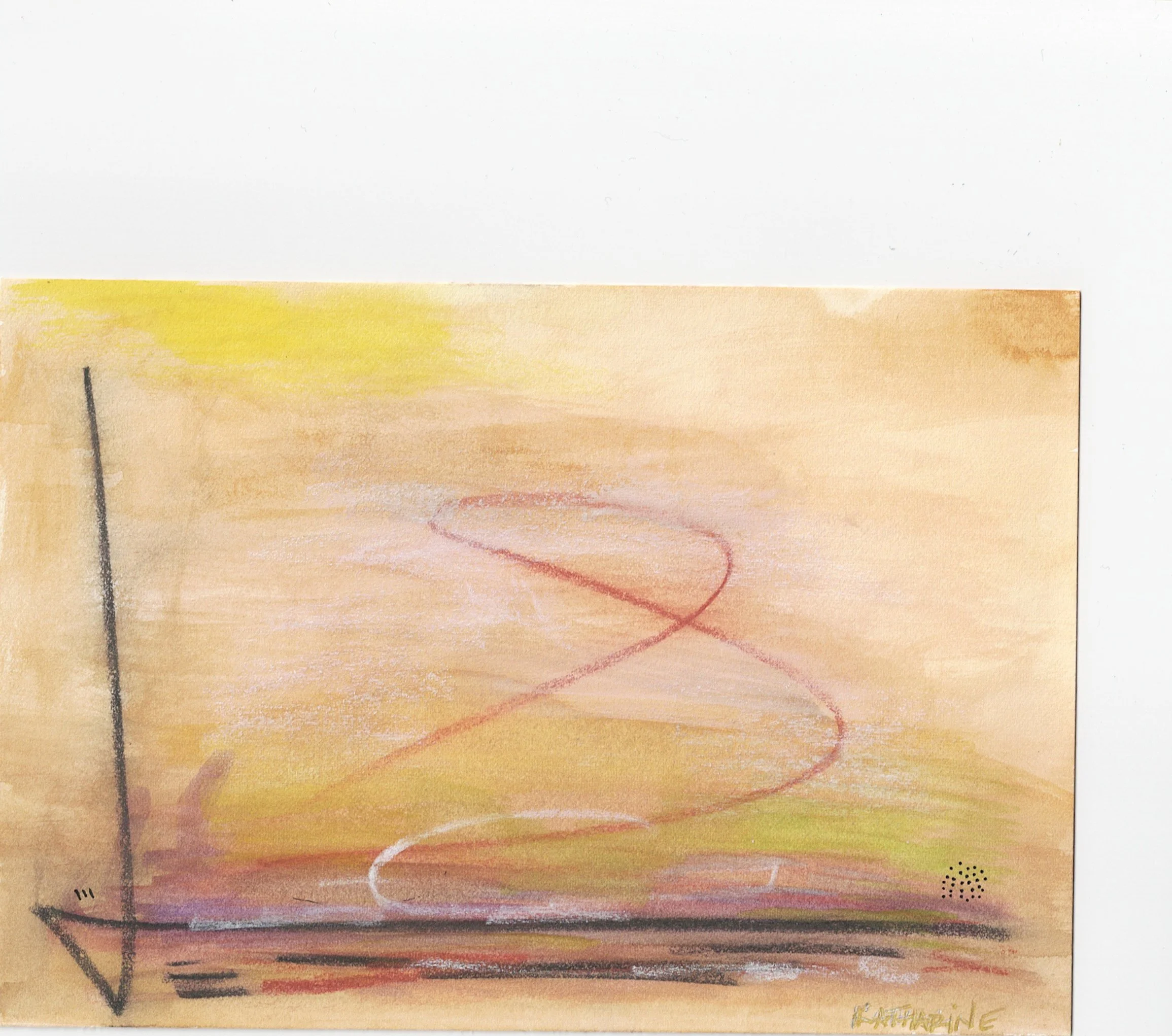 Landscape Abstract Watercolor (yellow)