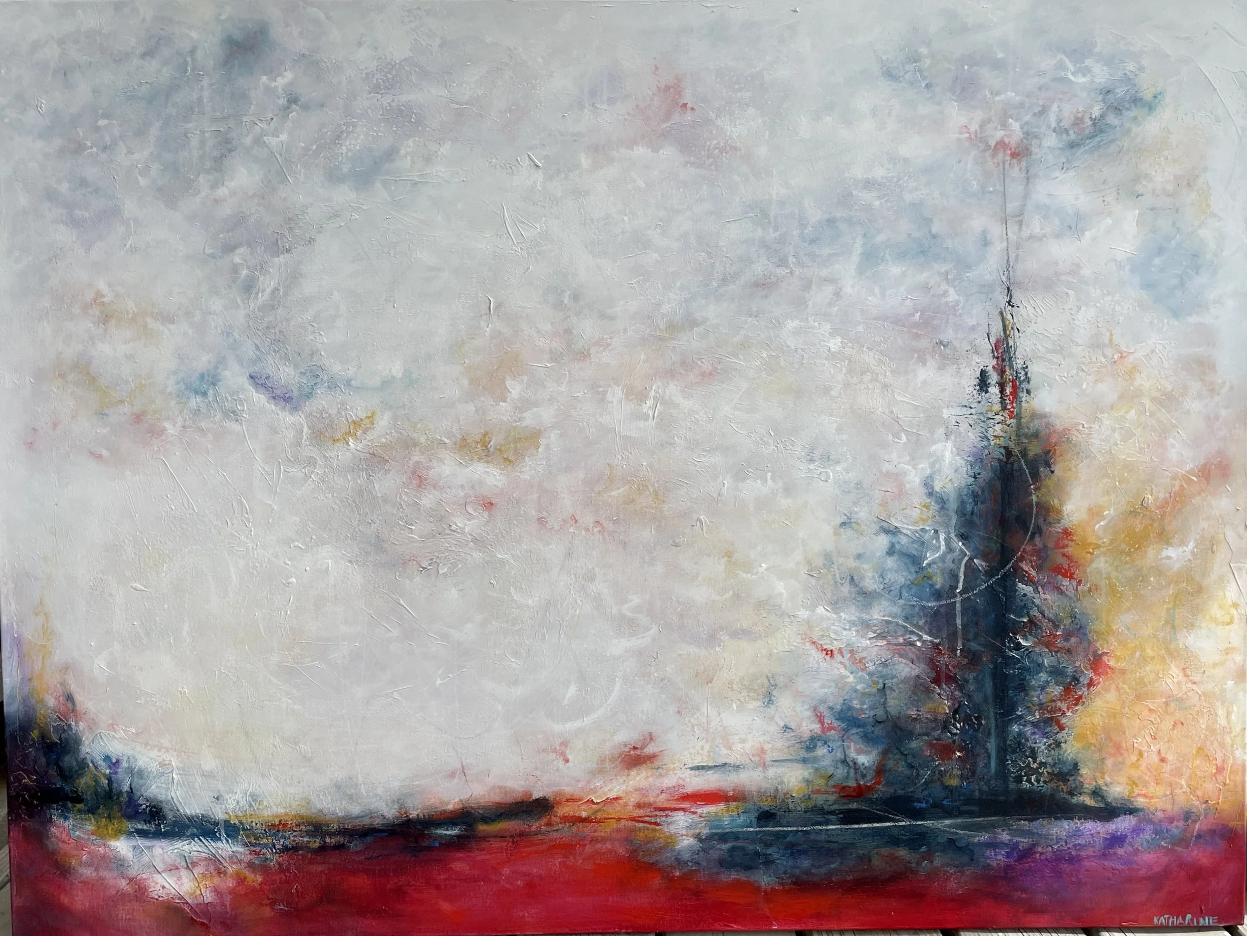 “Wander: Below My Feet” | Acrylic on Canvas | 36” x 48” | SOLD