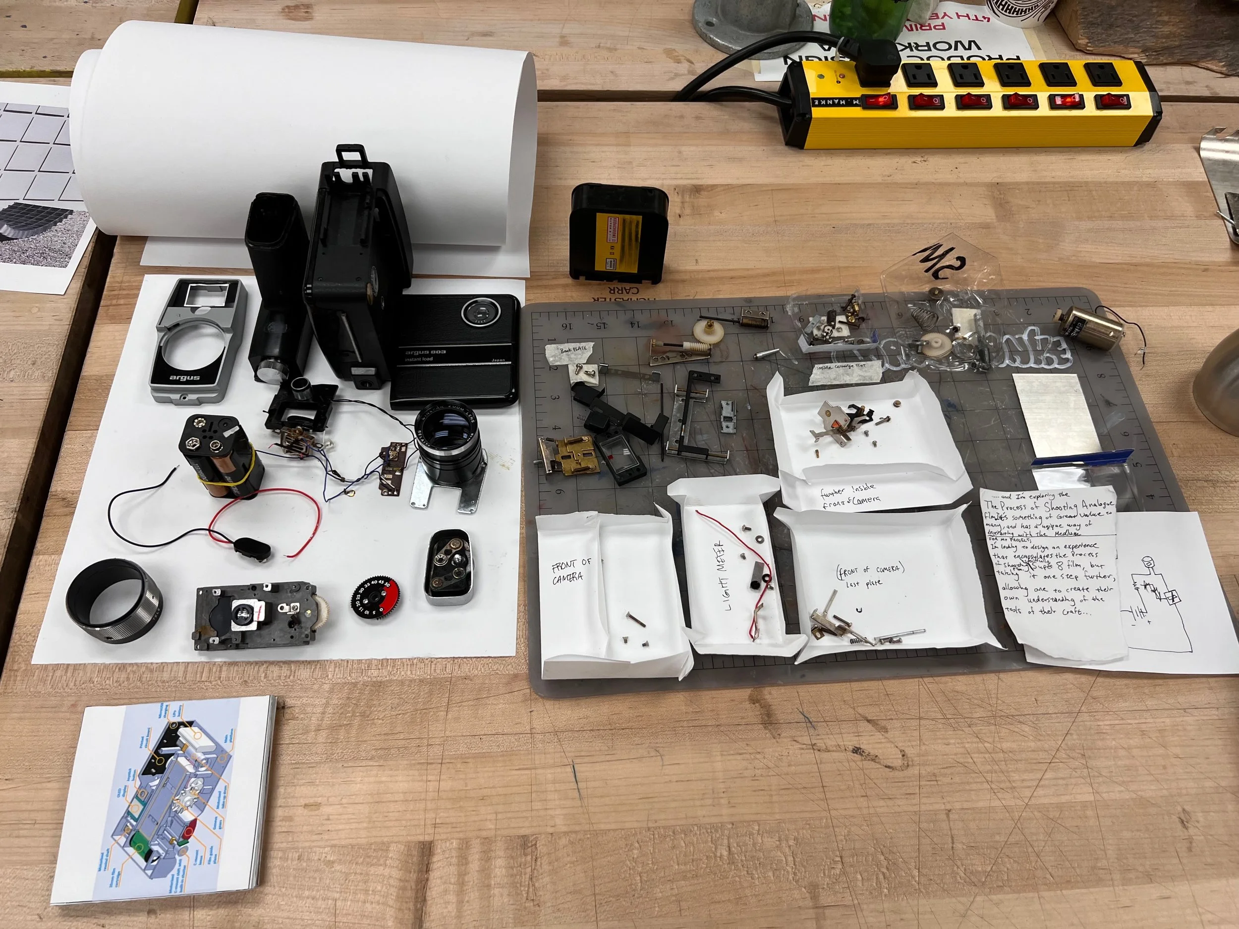 disassembling a super 8 to understand the mechanics