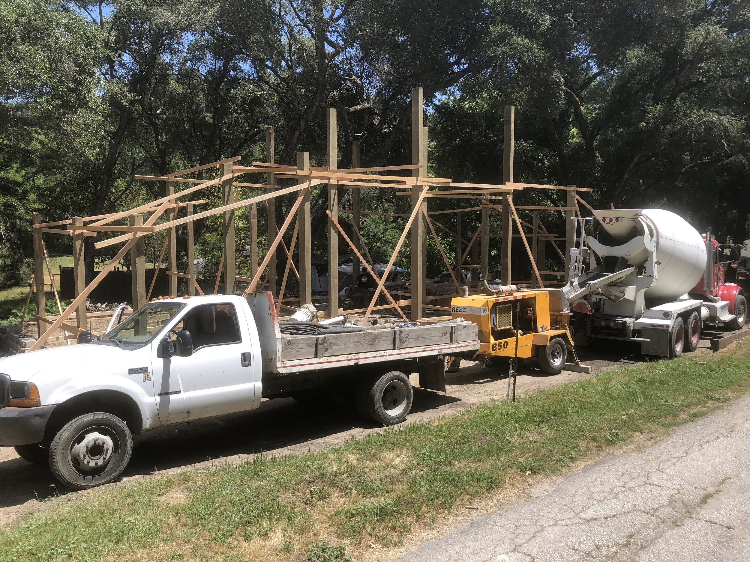 Here comes the concrete. No turning back!