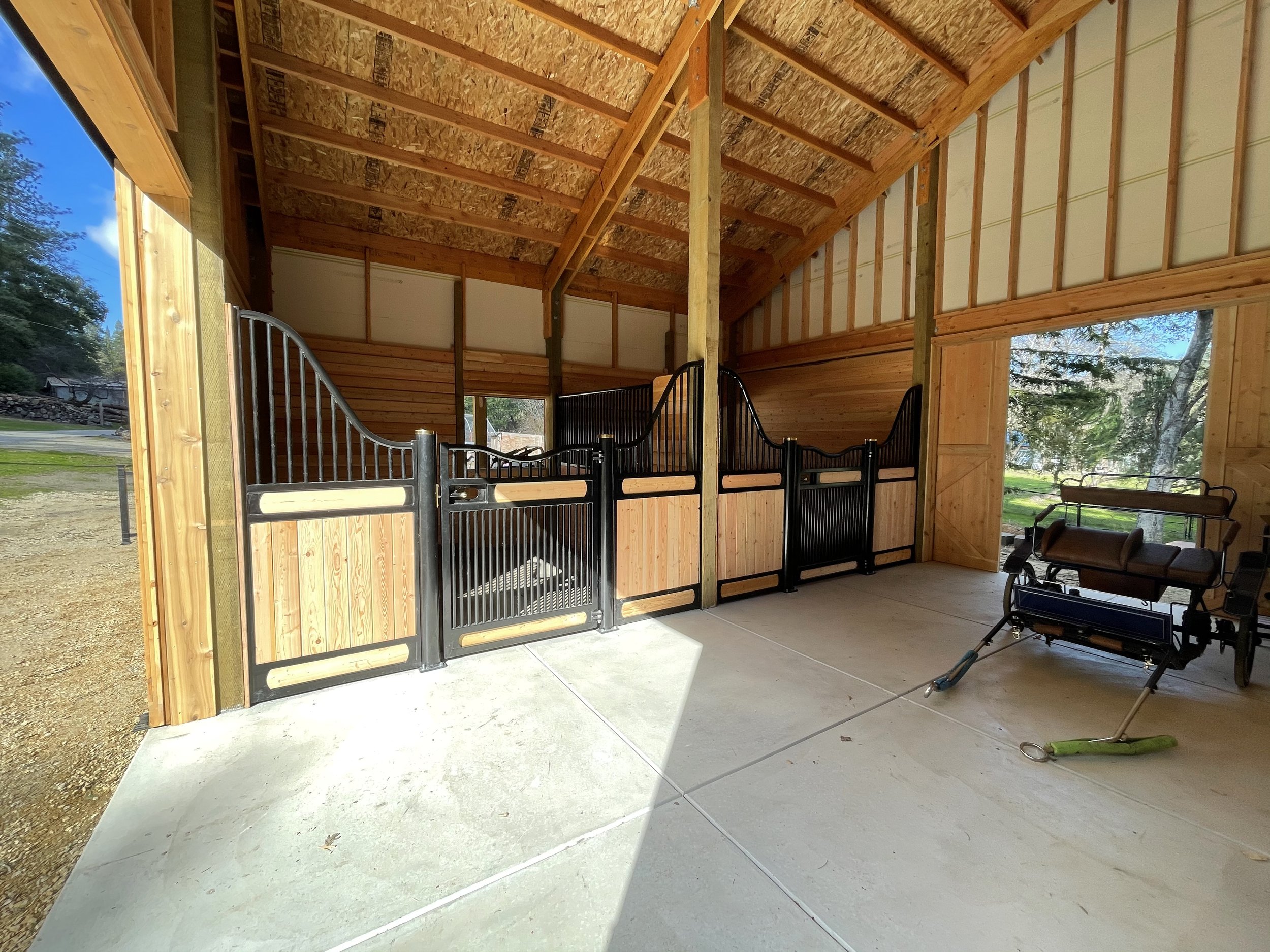 Starting to look like a real barn!! The equines can't wait to move in!