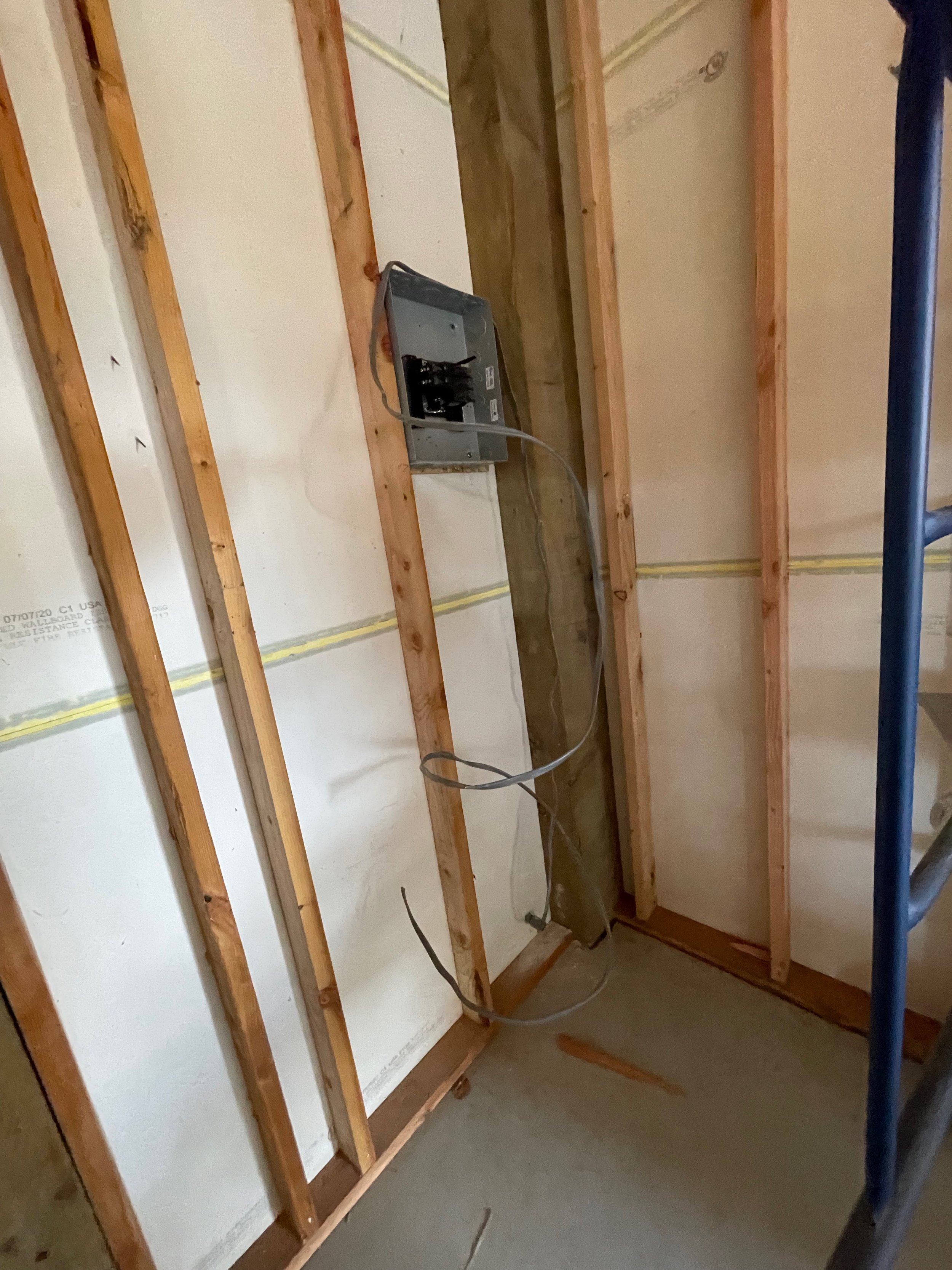 Placing the power panel