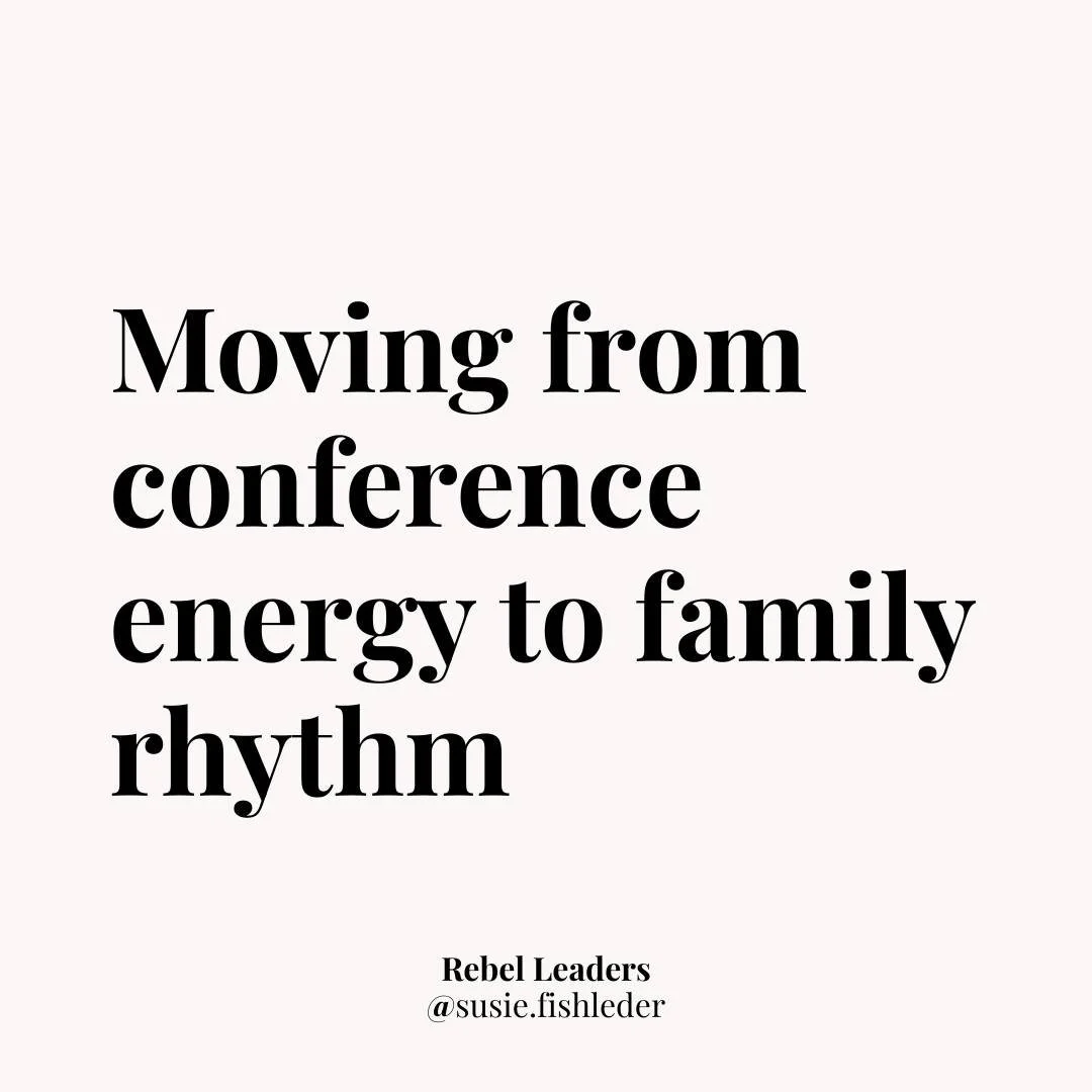 My brain is buzzing and my heart is full from the IAMAS conference, but honestly I'm also ready to stop being &quot;on&quot; and just be &ldquo;mom&rdquo; for a bit.
There's something so beautifully cyclical about this transition &mdash; from deep le