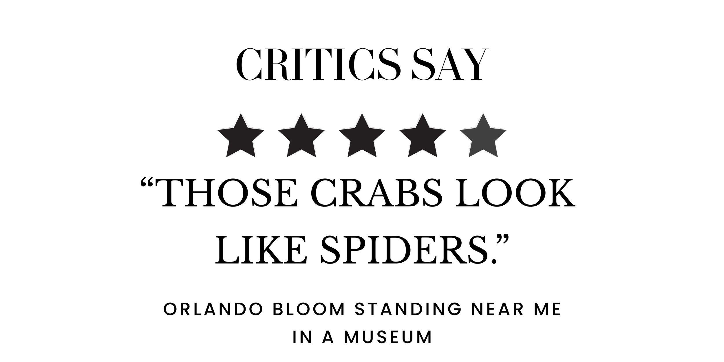 Five black stars in a row with white outlines on a black background.