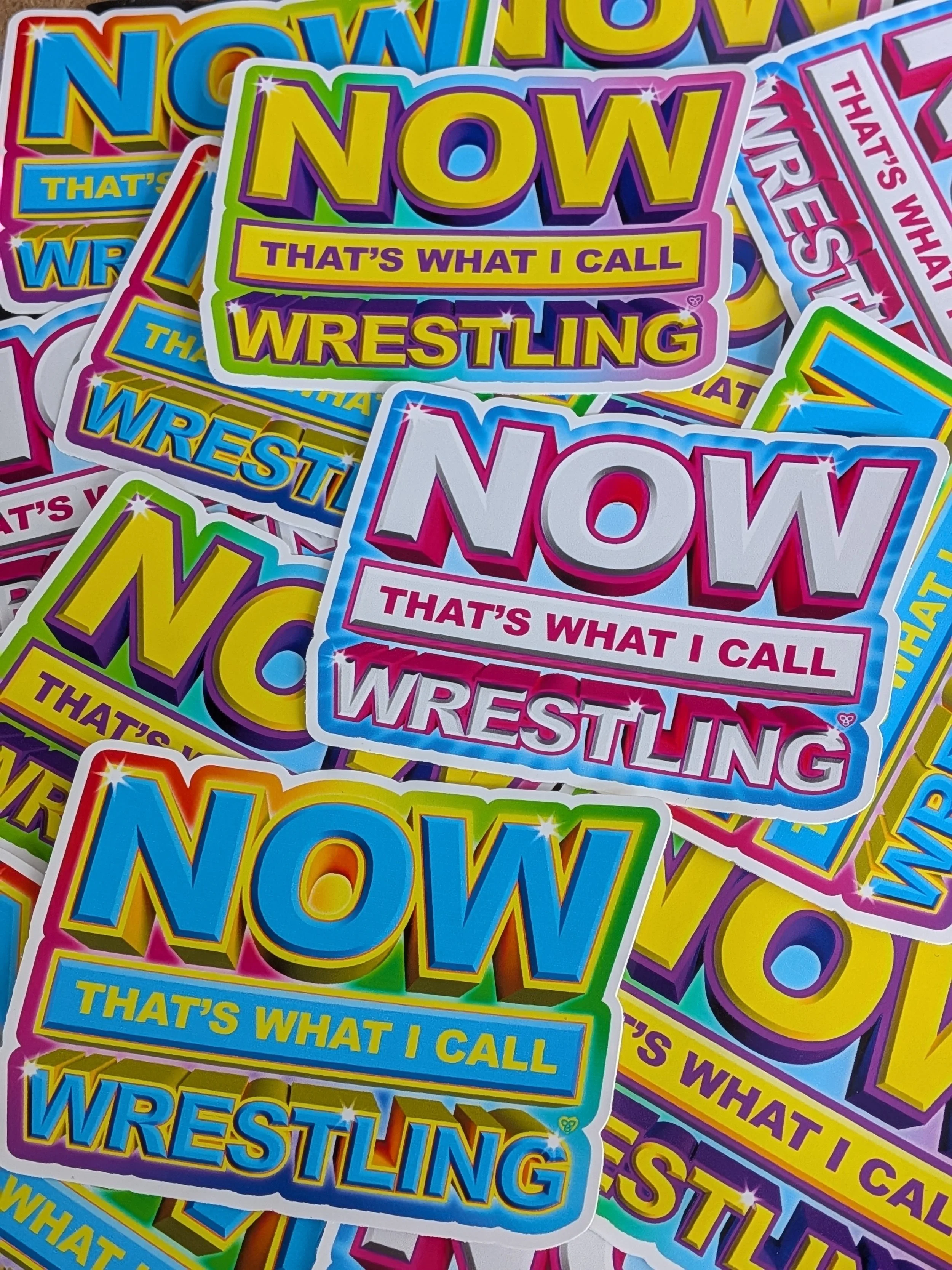 "Now That's What I Call Wrestling" stickers
