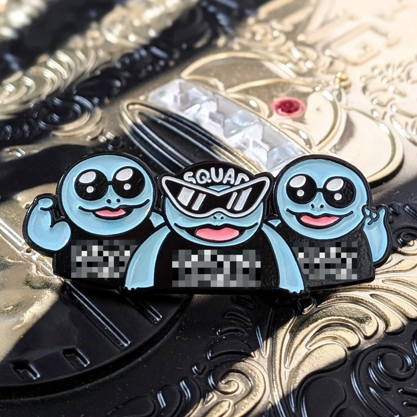 Squirtle World Order enamel pin