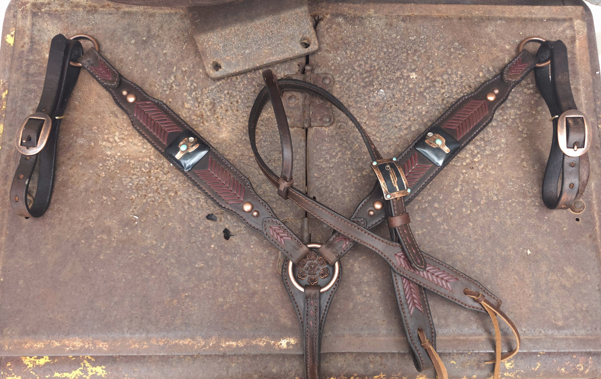 CM Style with Custom CM Iron Turquoise and Brass Hardware