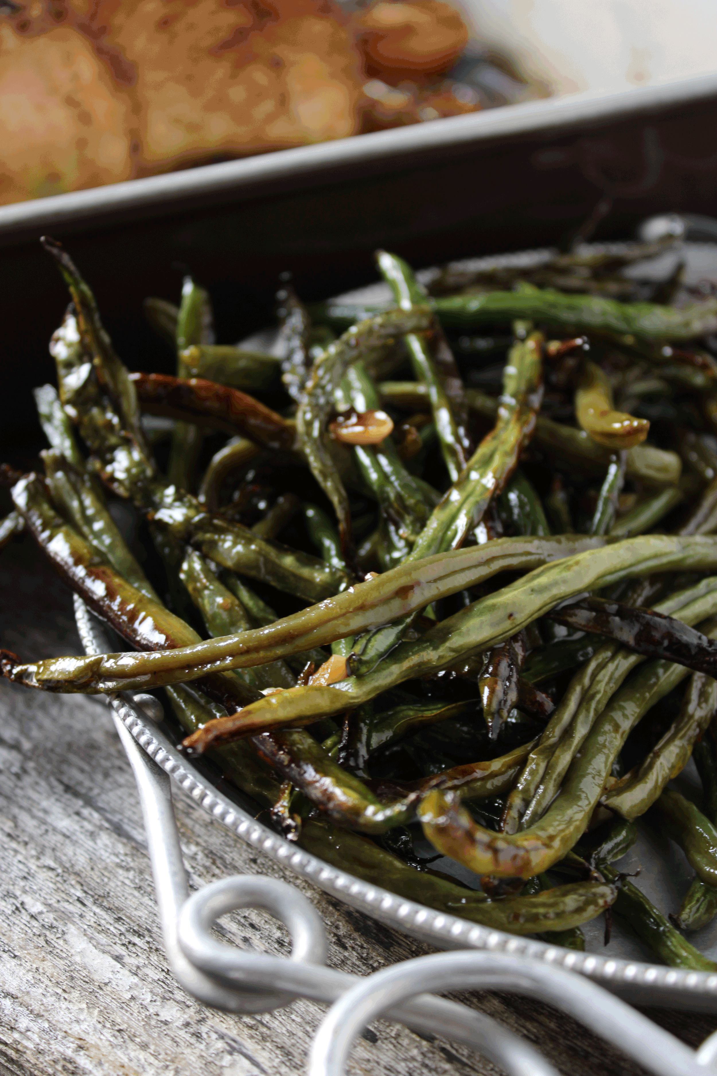 Balsamic Roasted Hericot Verts (Thin French string beans)