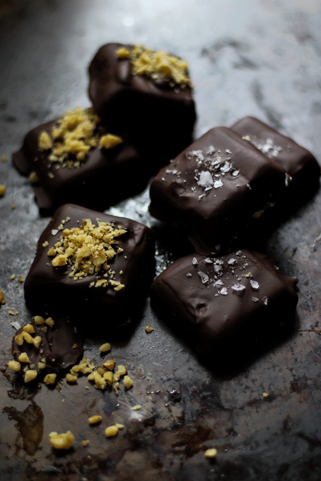Don't be a Square | Dark Chocolate dipped Honey Caramels