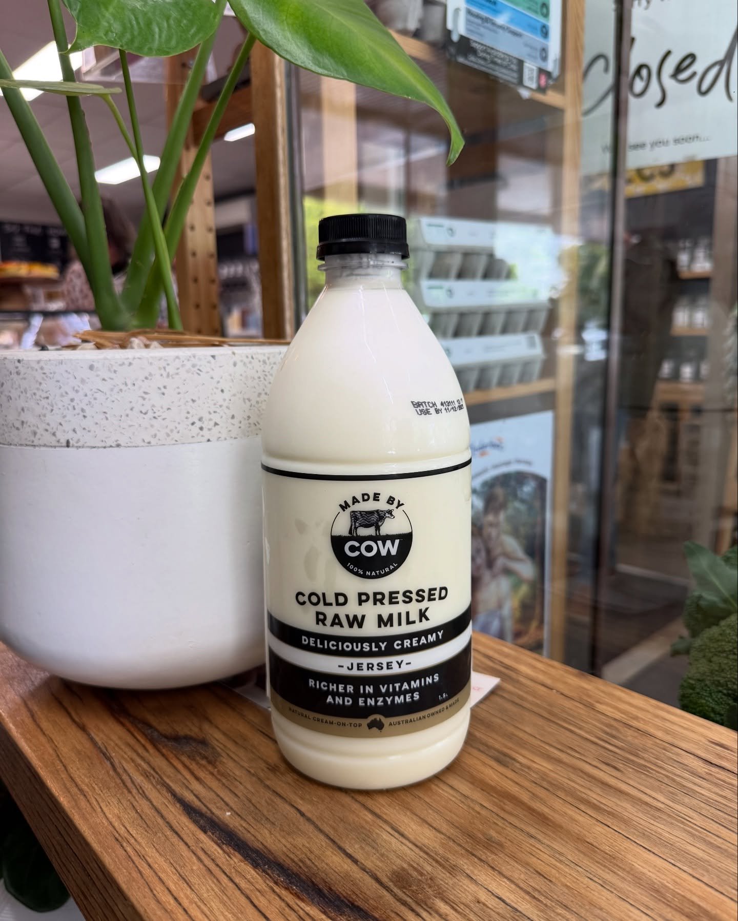 @madebycow raw jersey milk is back in stock 🥛 🐄