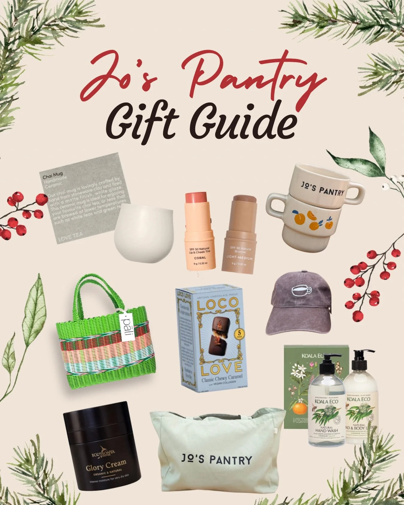 Stuck on Christmas gifts? We&rsquo;ve got you covered 🎁

Our shelves are full of favourite things from Jo&rsquo;s Pantry &mdash; perfect for the easy-to-buy and the impossible-to-buy-for.

From chai mugs and chocolate to skincare, baskets &amp; Jo&r