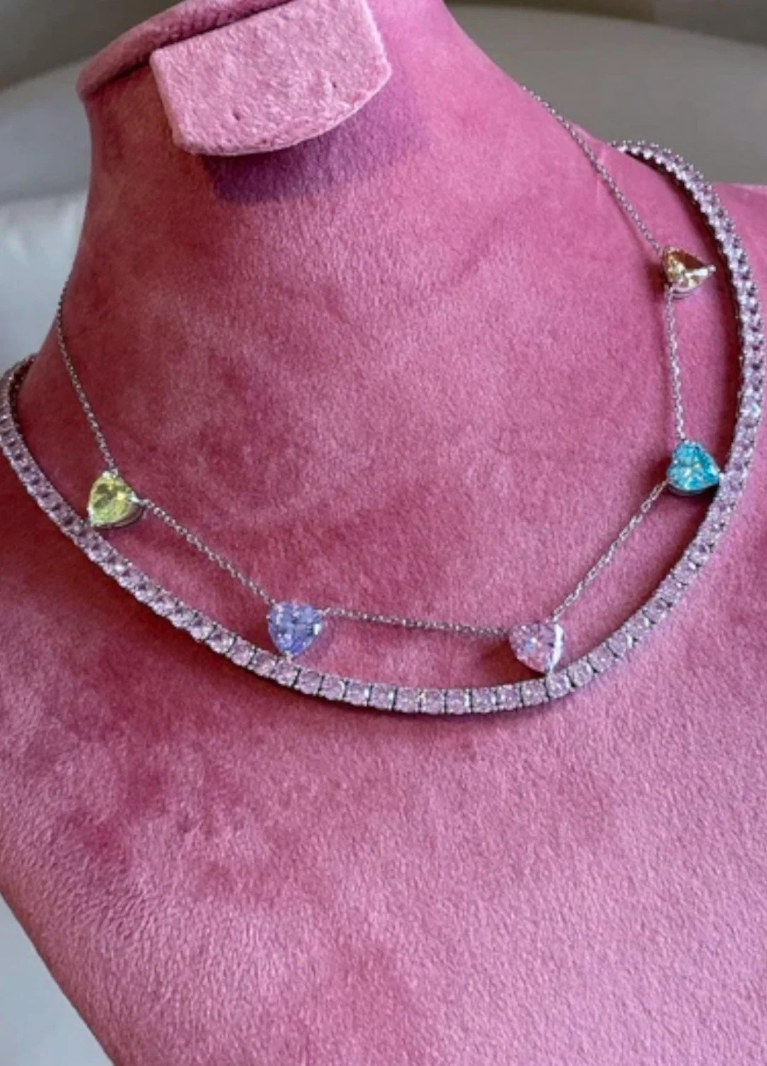 DOLCE AMORE | Pastel Hearts Necklace