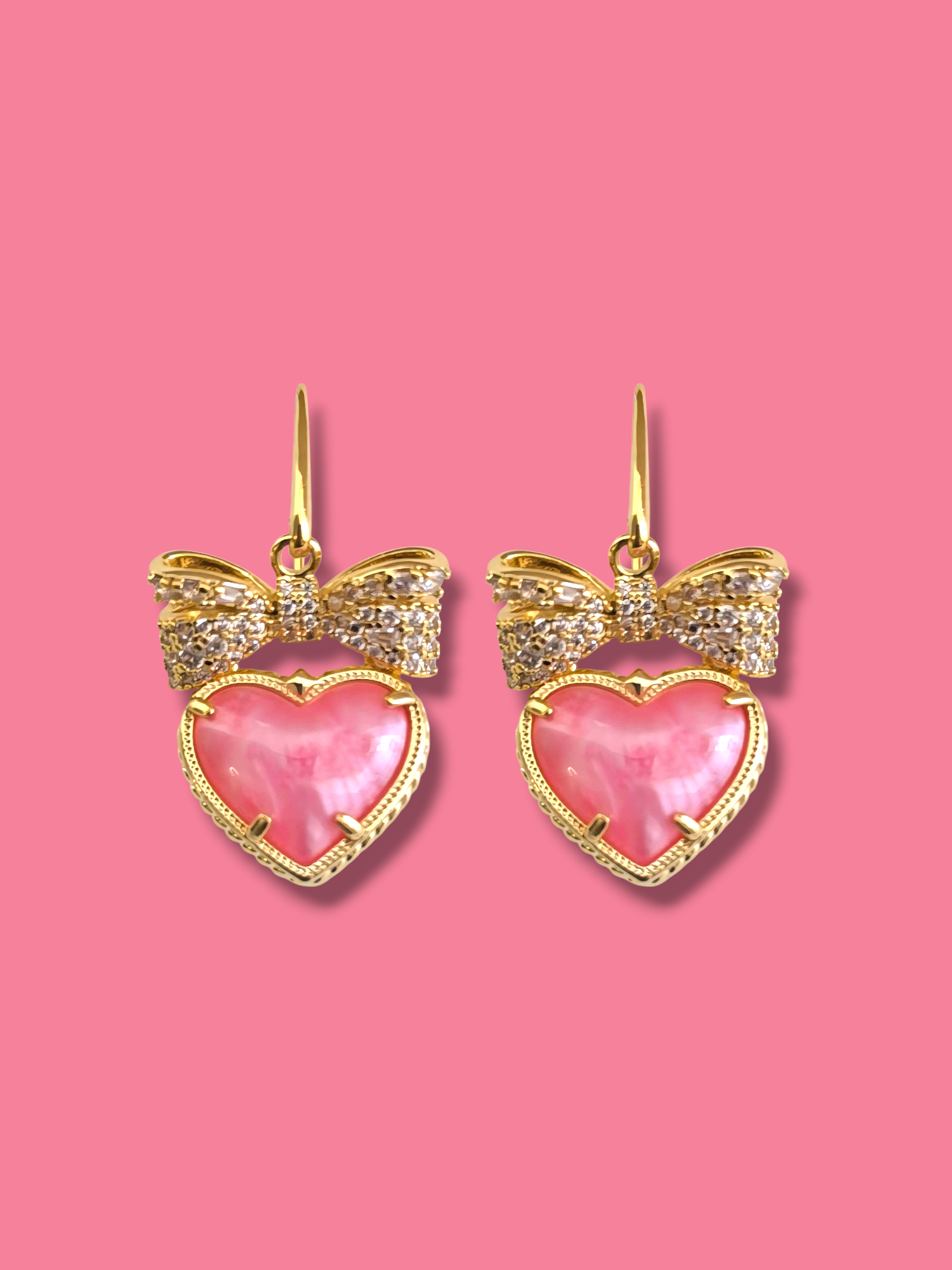 DEBUTANTE DROP |Heart Earrings