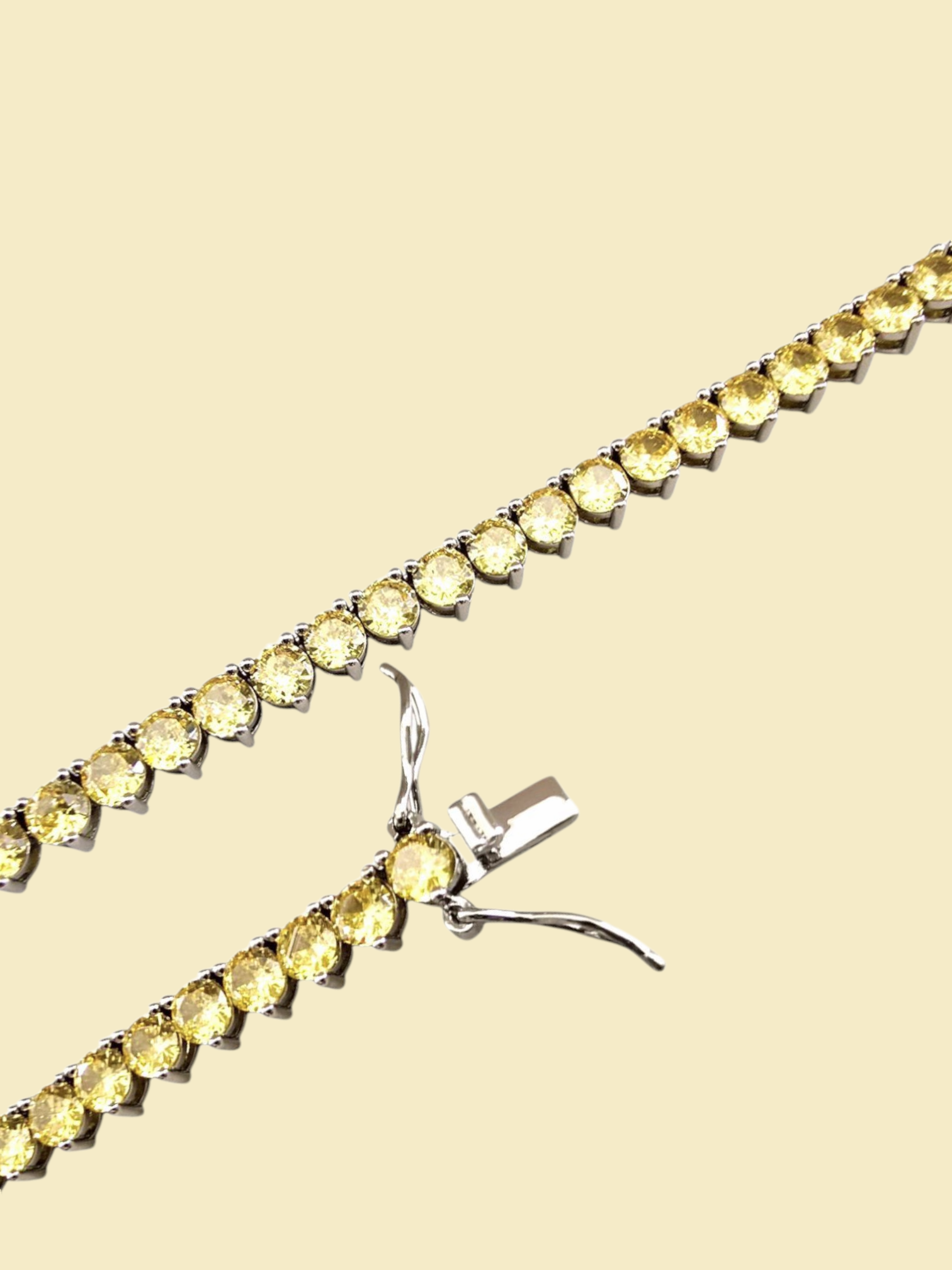 FRENCH 75| Soft Yellow Tennis Chain