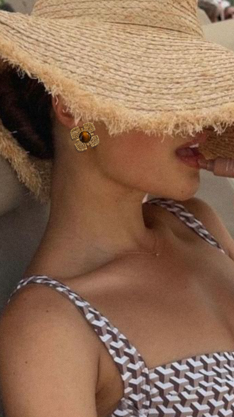 IRÍNA EARRINGS | Tiger's Eye