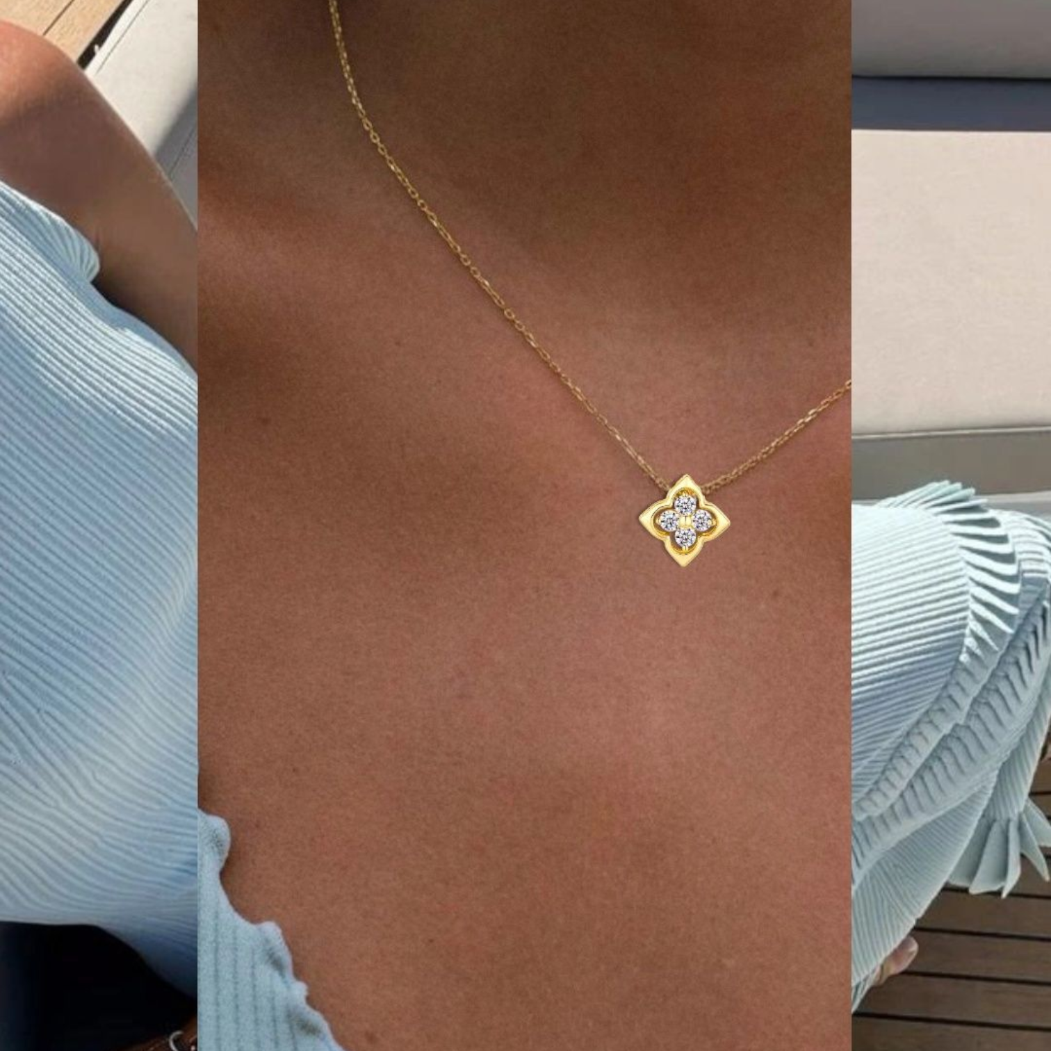 CITY GIRL'S TREFLE | Diamond Necklace