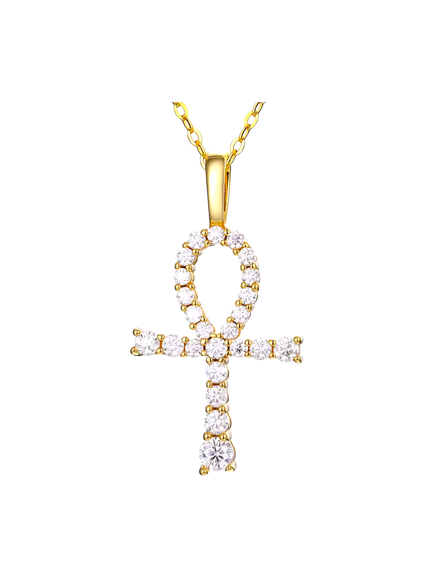 CEO ENERGY| Diamond Ankh Necklace