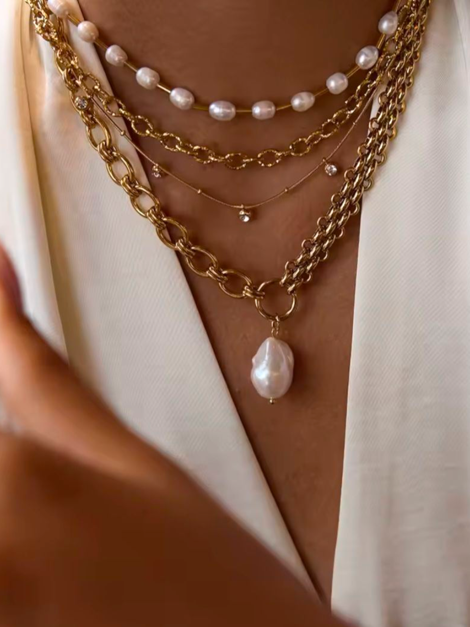 THE NOBLE PEARL |Linked chain