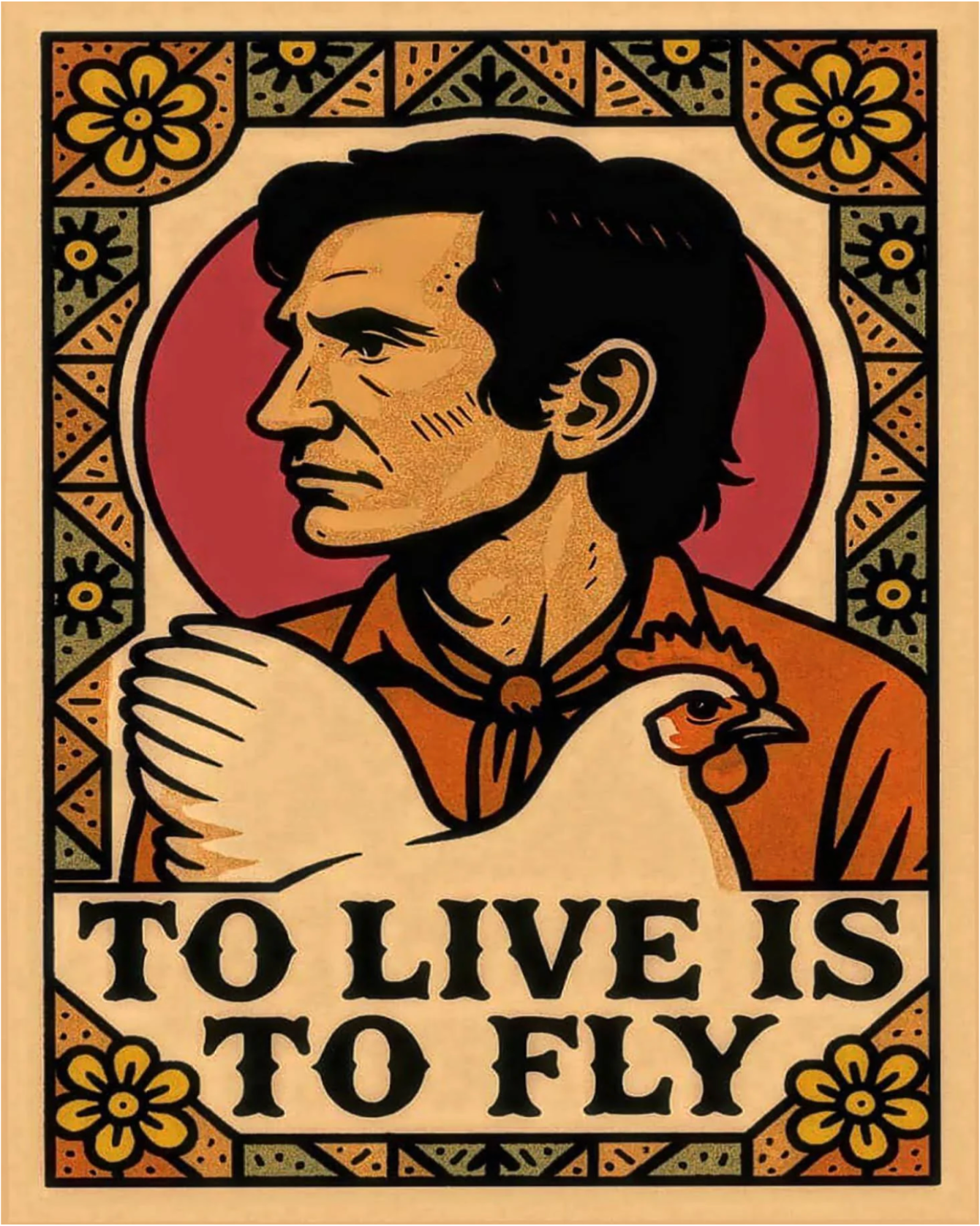 Fine art print inspired by townes van zandt, honoring the spirit of folk music, wanderers, and American songwriting, by RamblinSong.