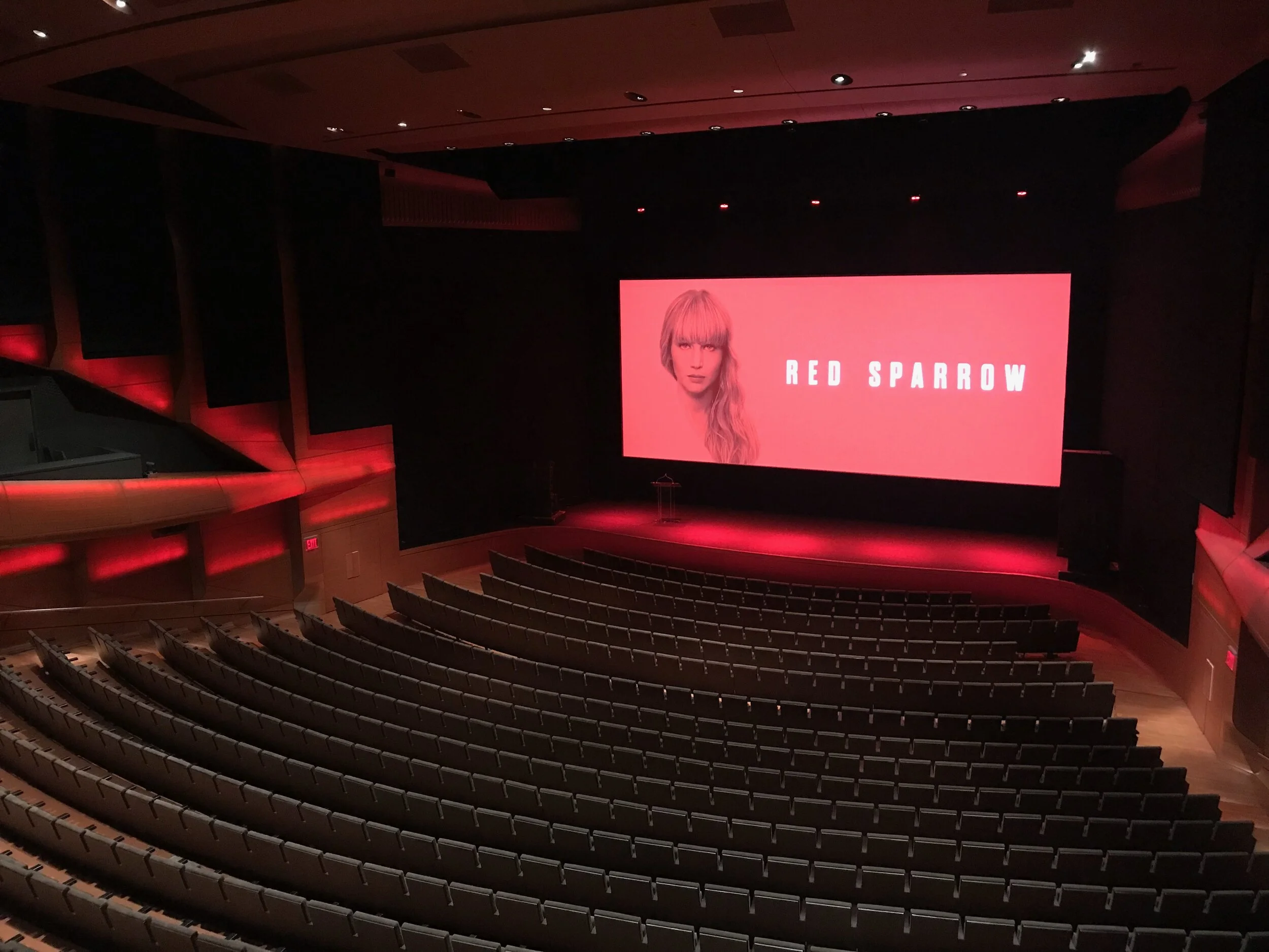 Moments before the Red Sparrow premiere at the NYFF