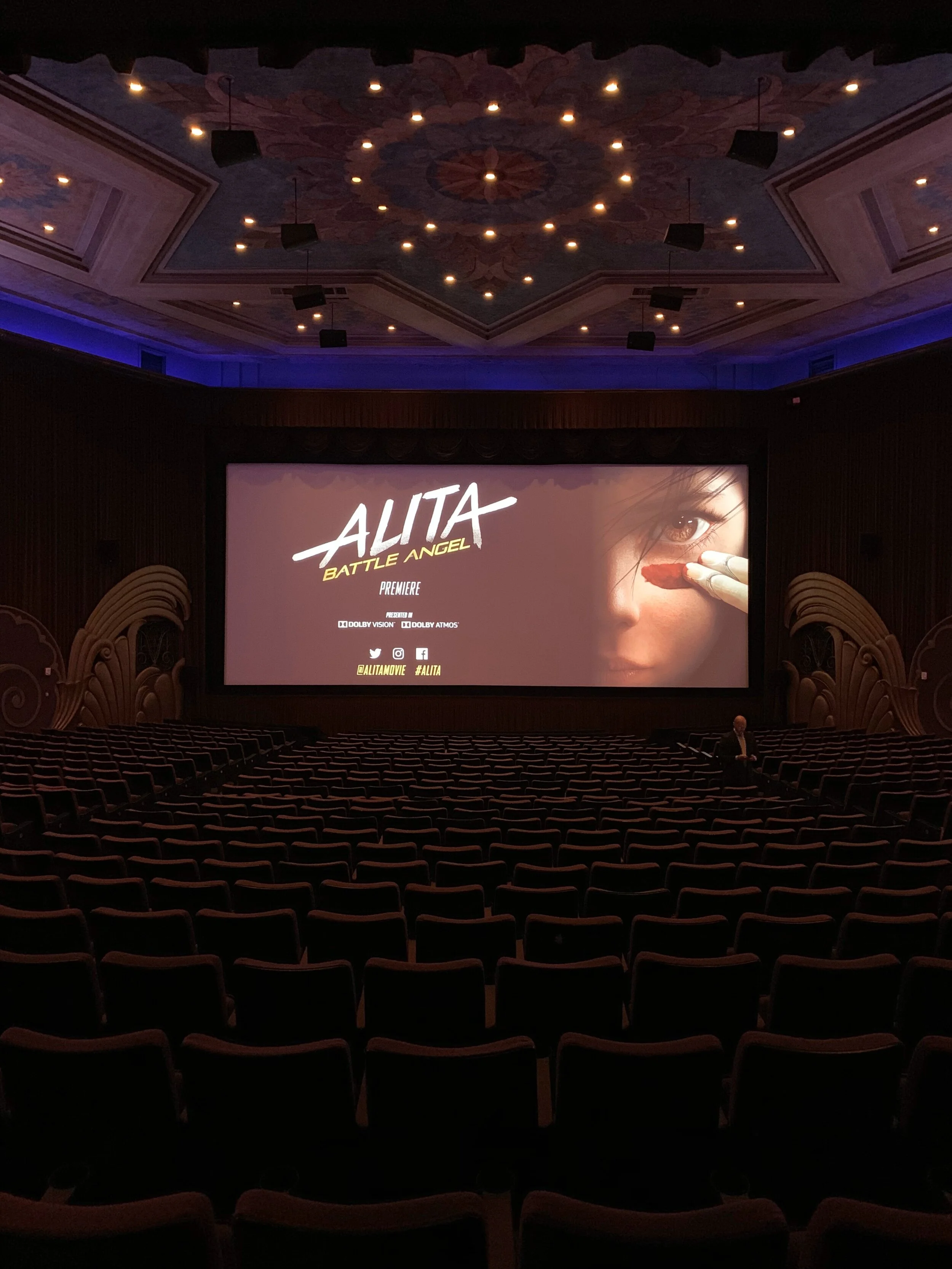 Moments before the Alita: Battle Angel premiere in Westwood