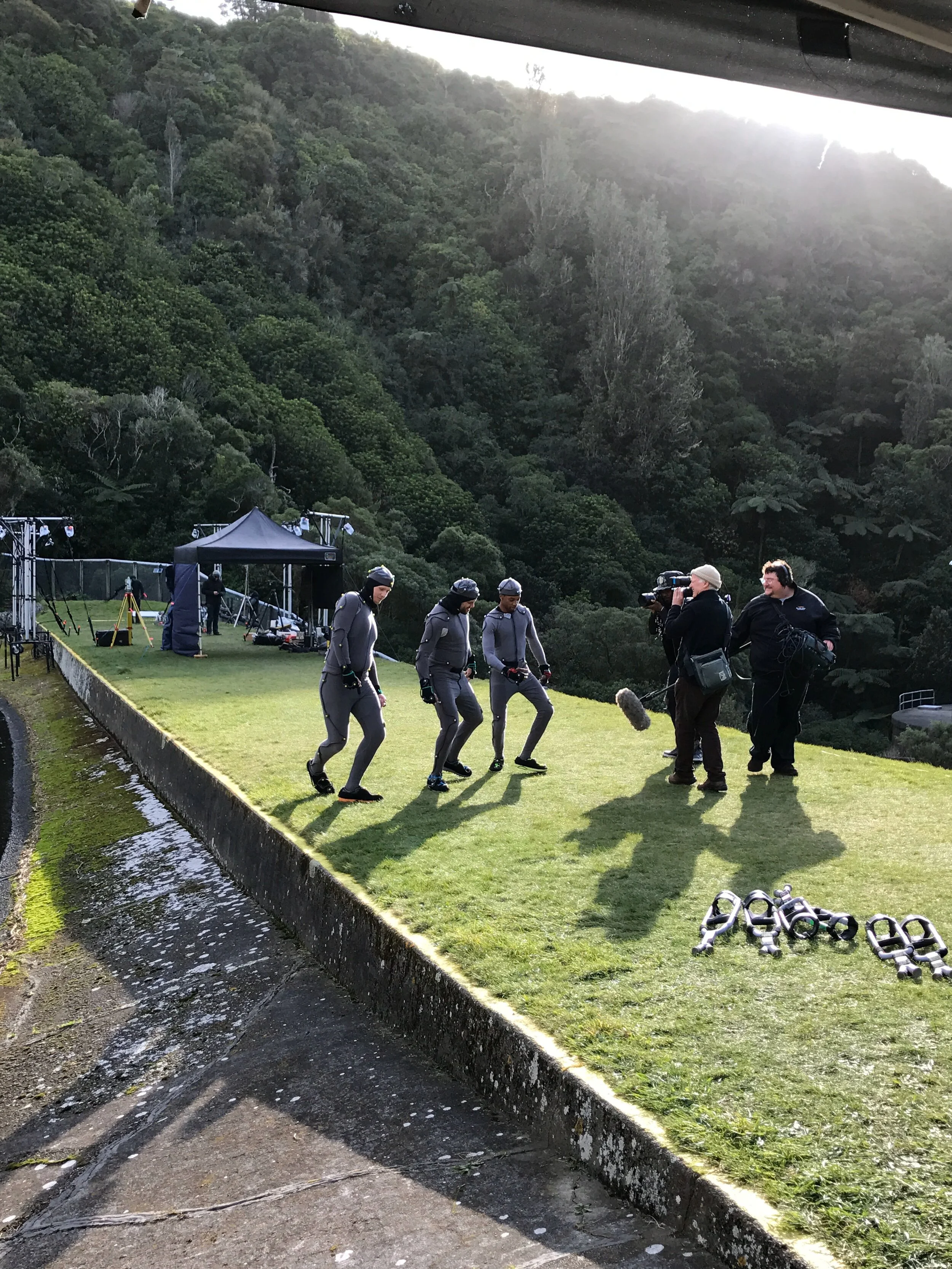 Shooting outside at Zelandia for War for the Plant of the Apes with Weta