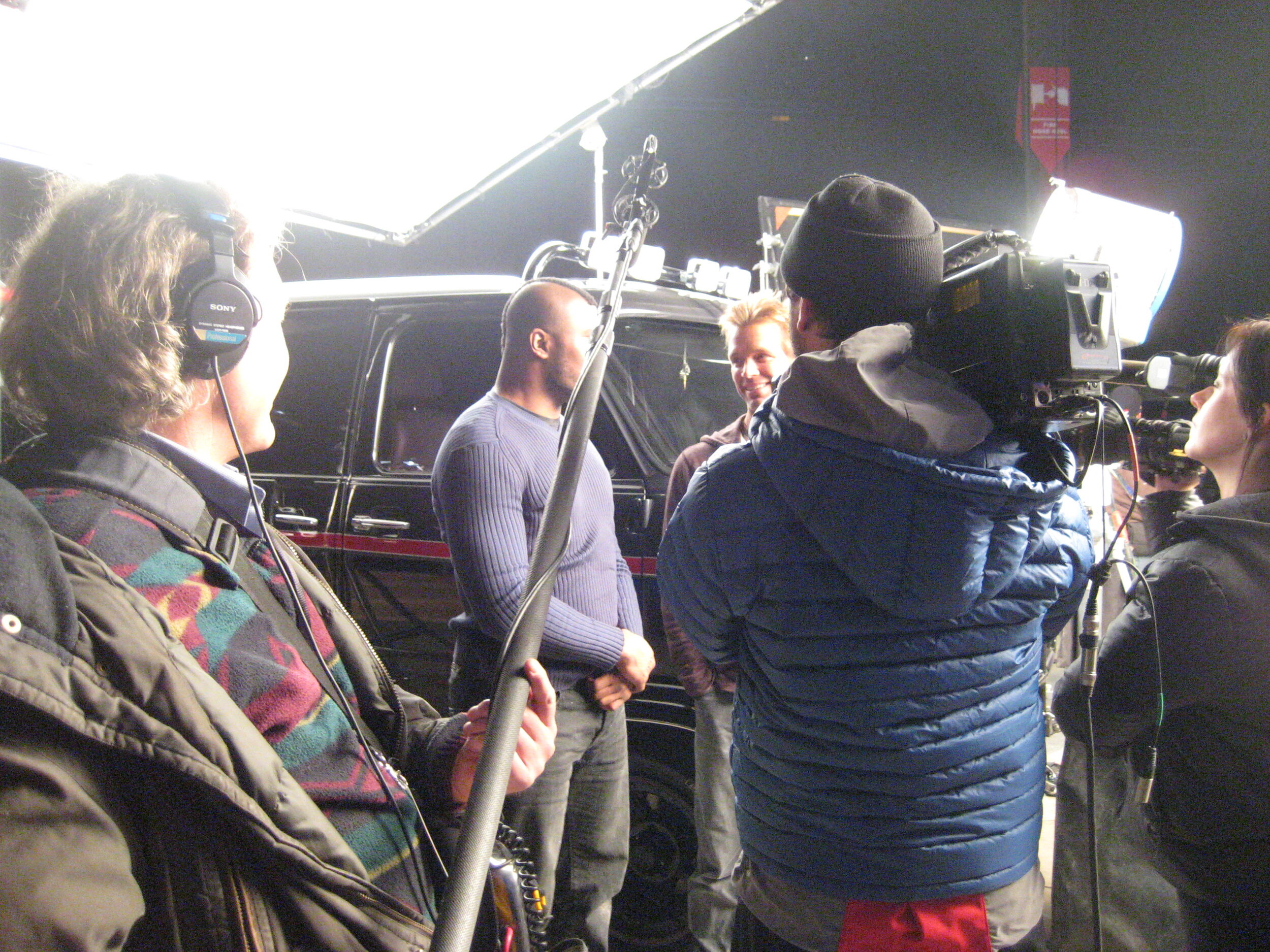 On the A-Team set in Vancouver shooting a Comedy Central special 