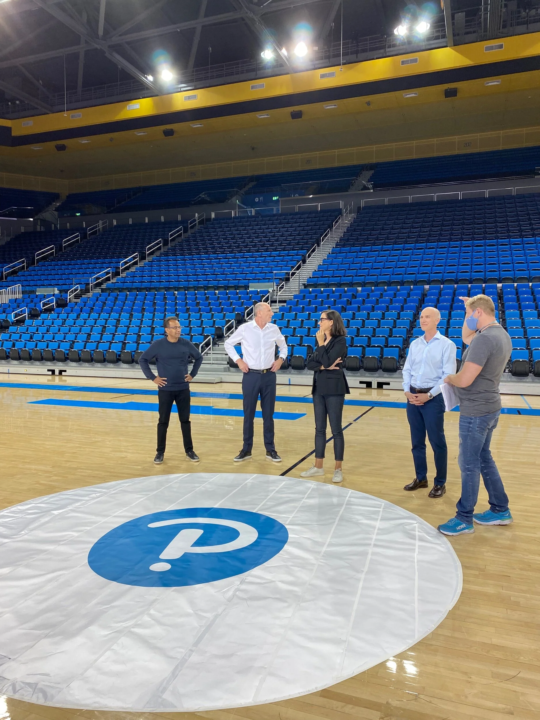 Shooting Pearson Executive Team at UCLA's Pauley Pavilion 