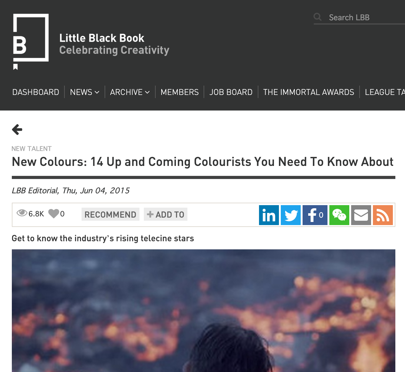 Featured in LBB online