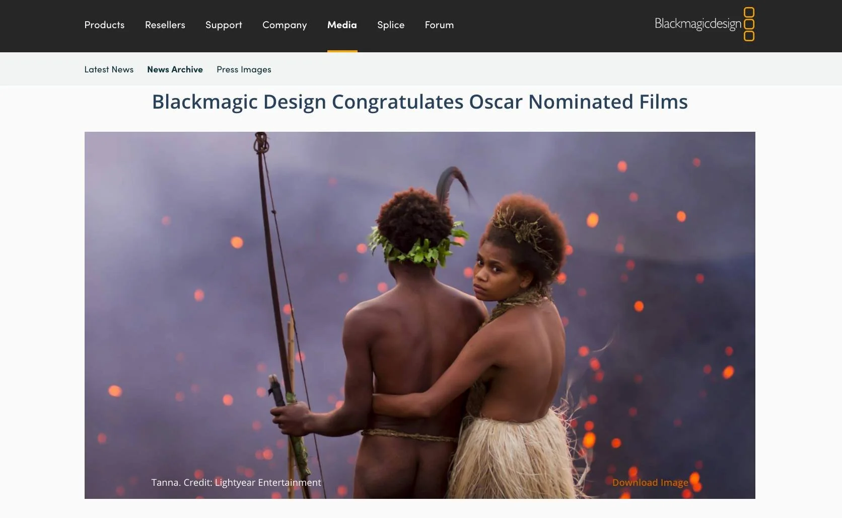 Congratulations from Blackmagic Design