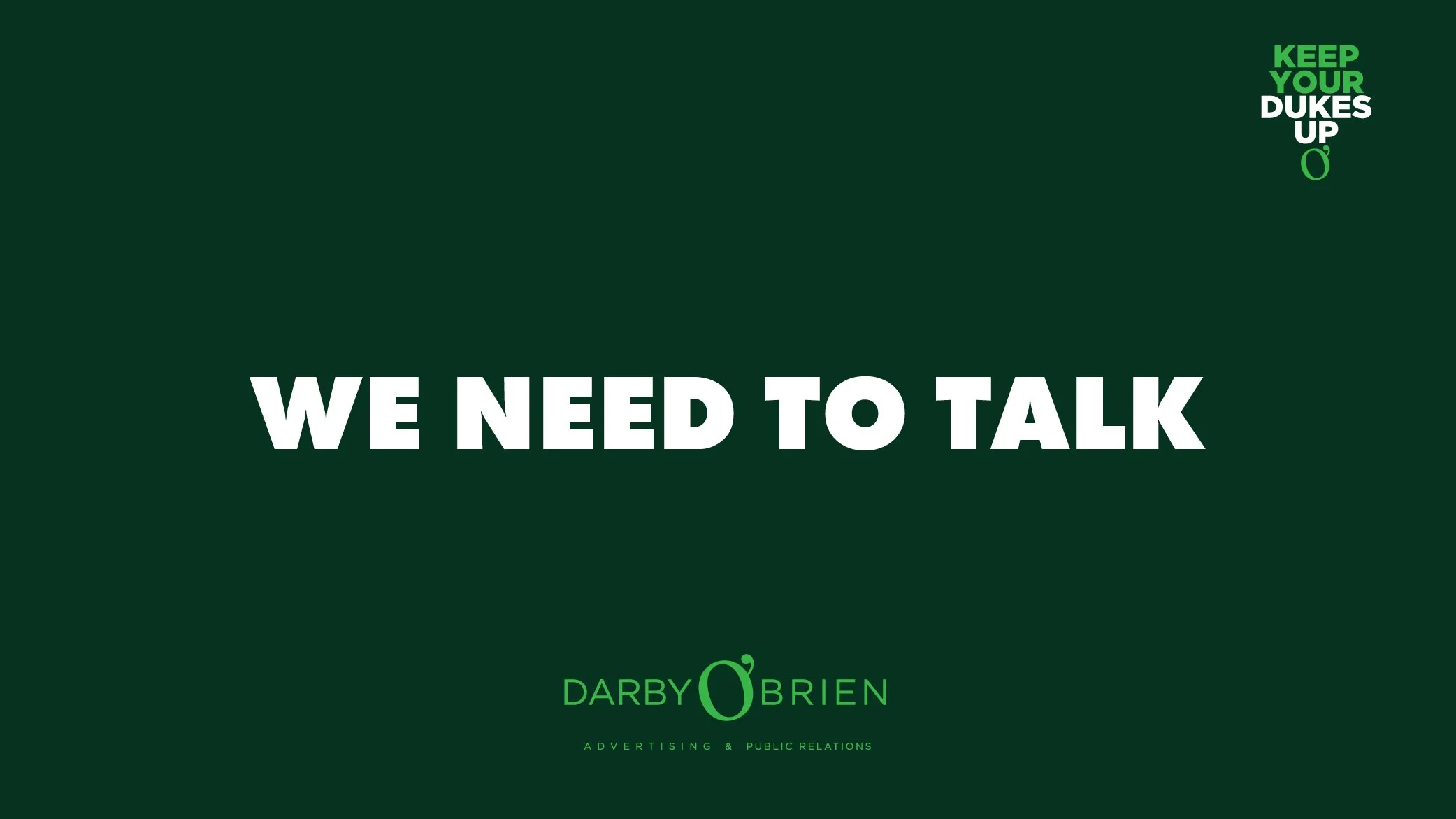 We Need To Talk