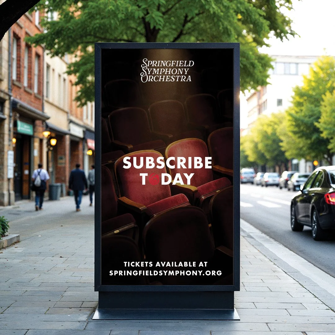 Outdoor Vertical Billboard, Subscribe Today, Springfield Symphony Orchestra