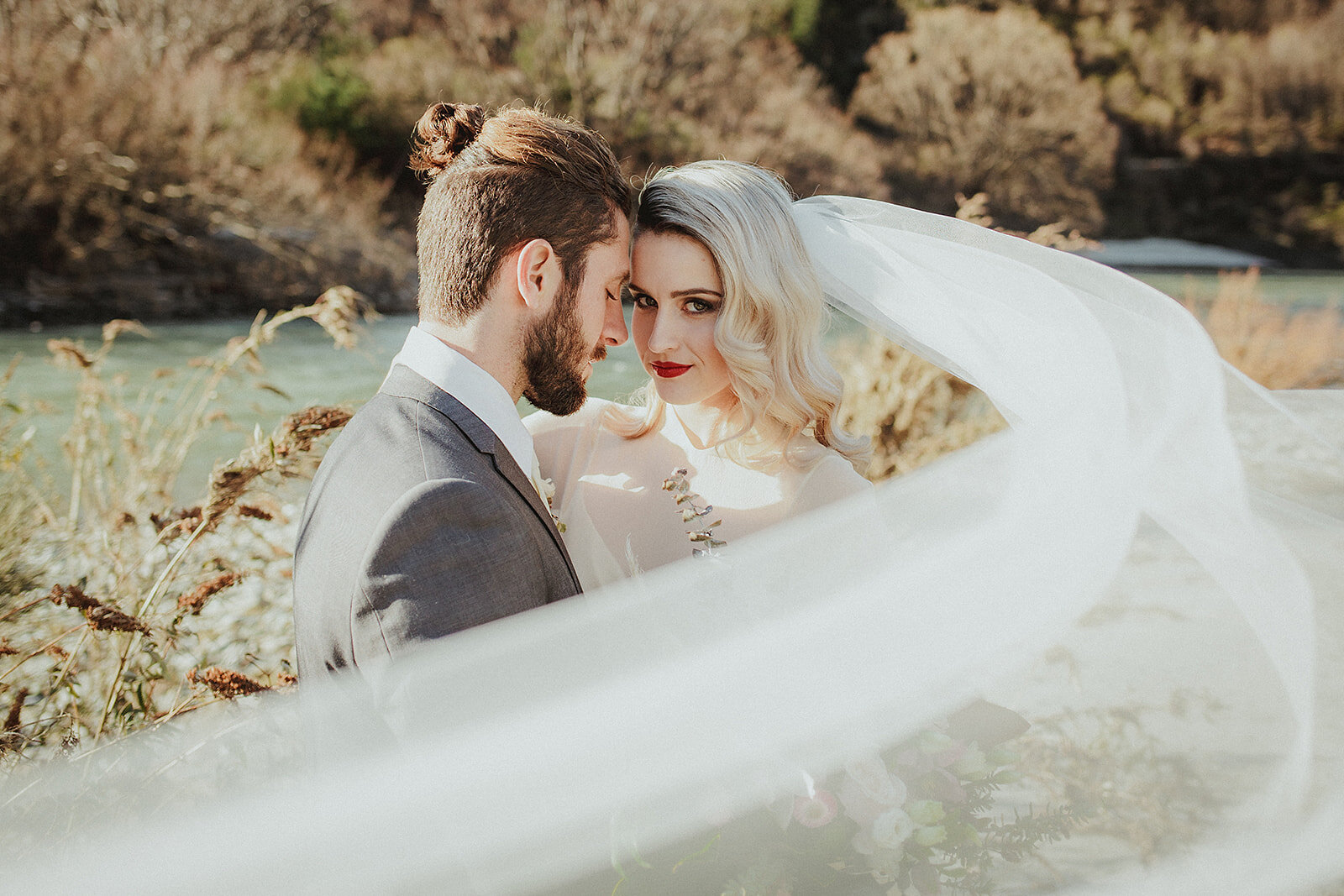 Lace trimmed cathedral veil - 240 cm - VEILS