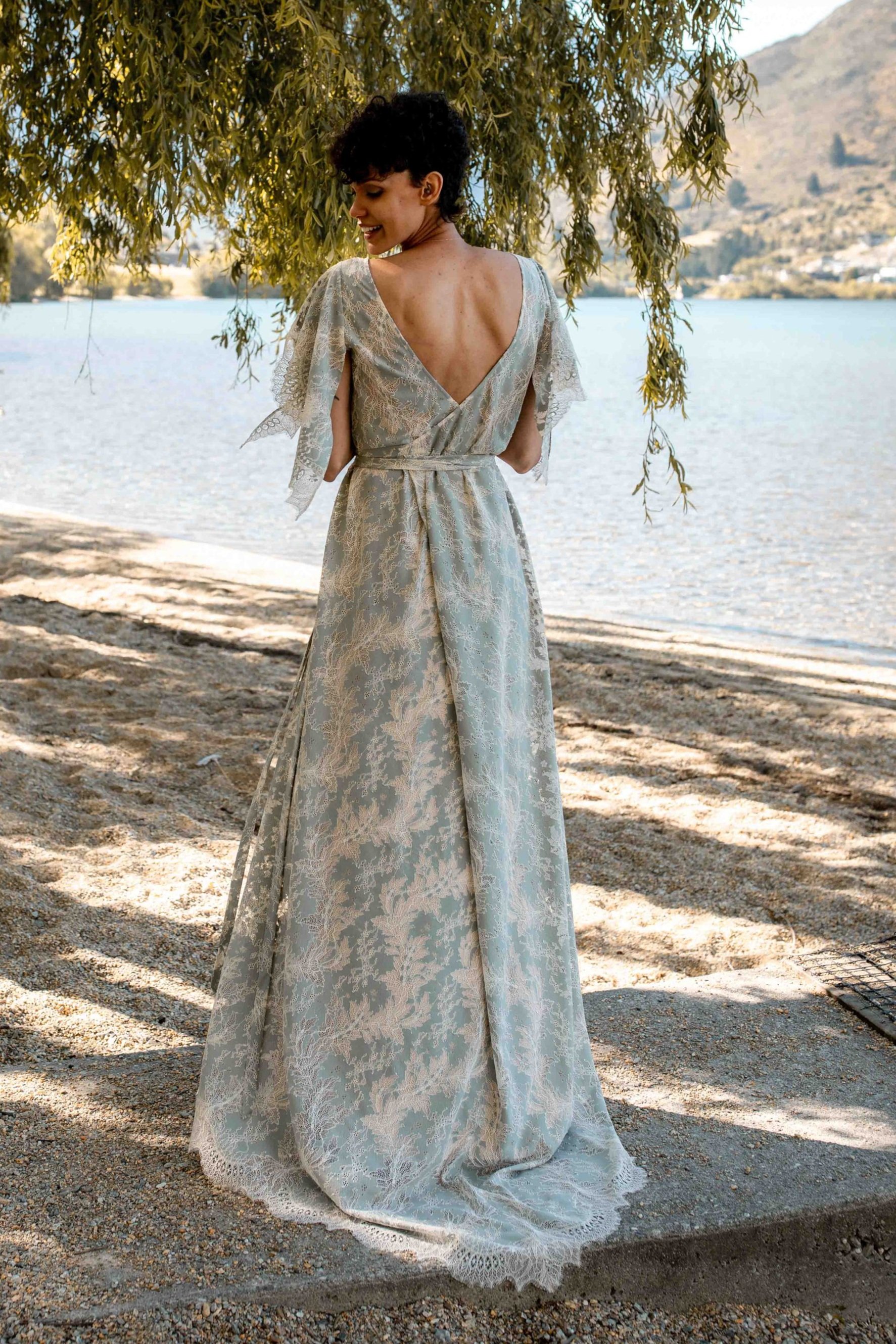 Sofia Wrap Dress in Sage w Nude Slip - Nemo Bridal Couture Queenstown New Zealand 0V9A2317.jpg