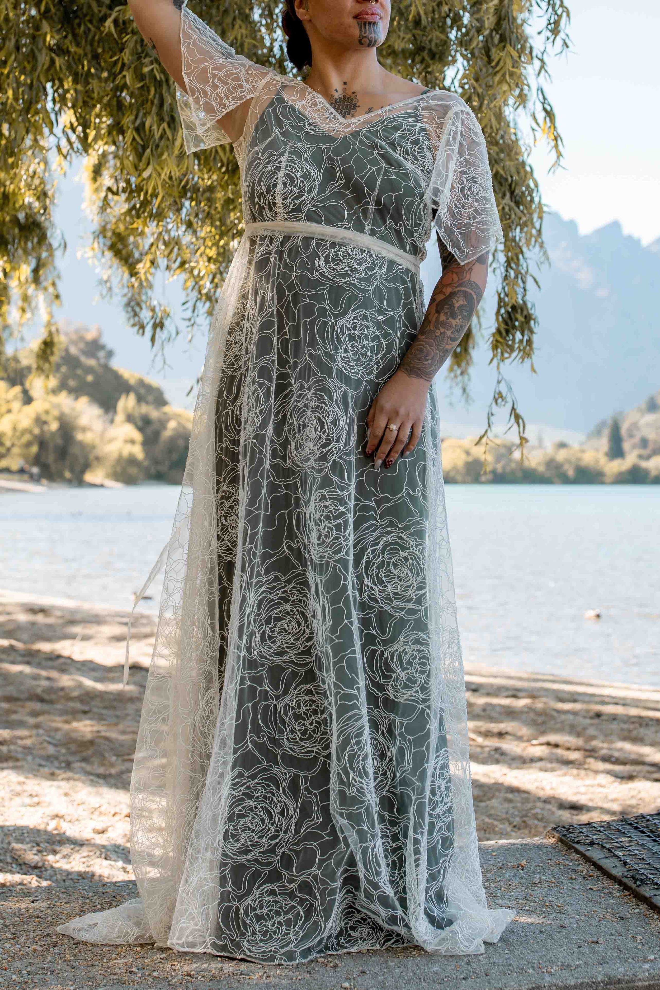Sofia Wrap in Peony Lace +Harper Slip Dress in Olive - Nemo Bridal Couture Queenstown New Zealand 0V9A2387.jpg