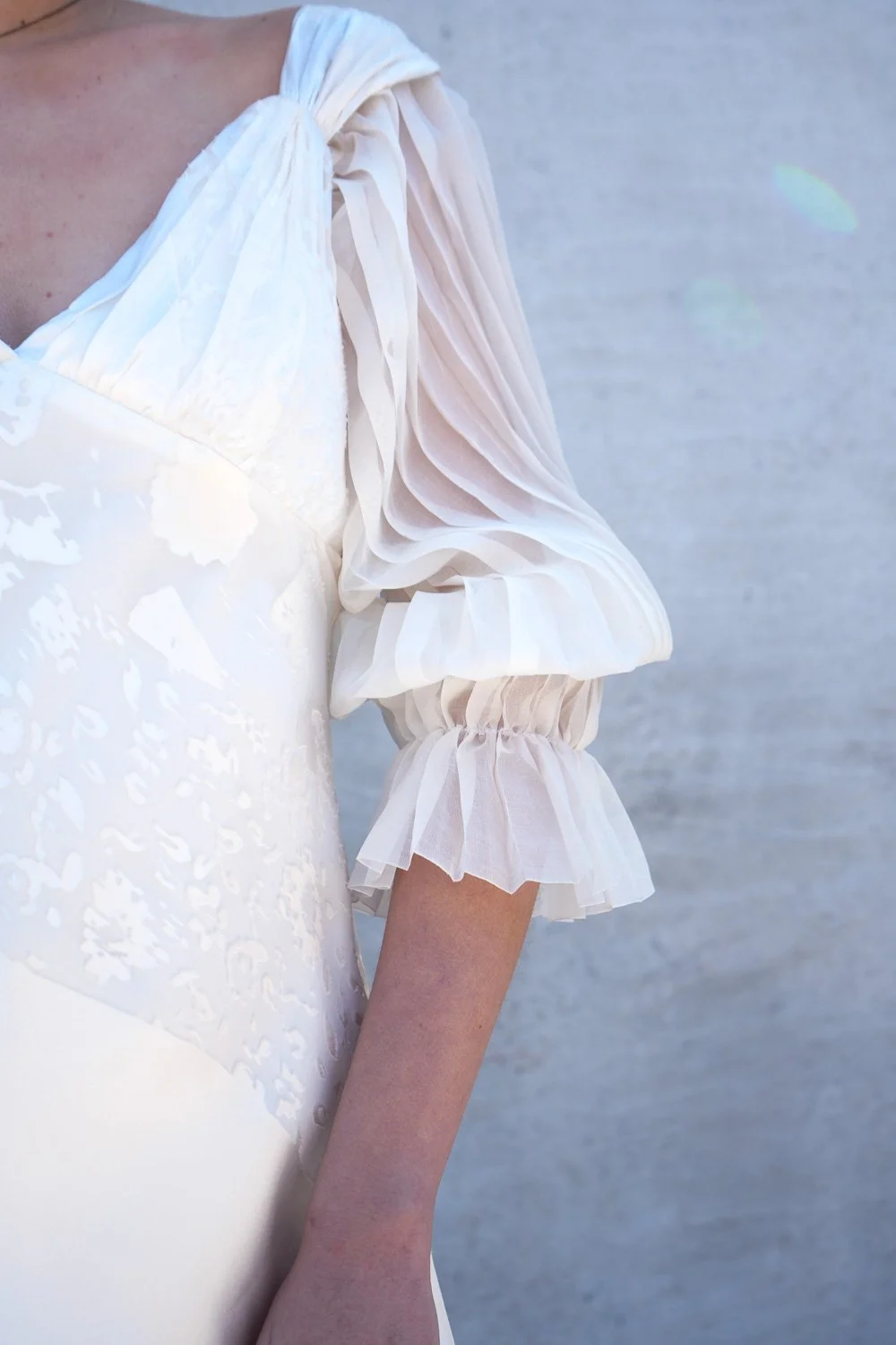 Nemo - Monica Dress - Silk Organza Pleated Sleeve - 5629.jpg