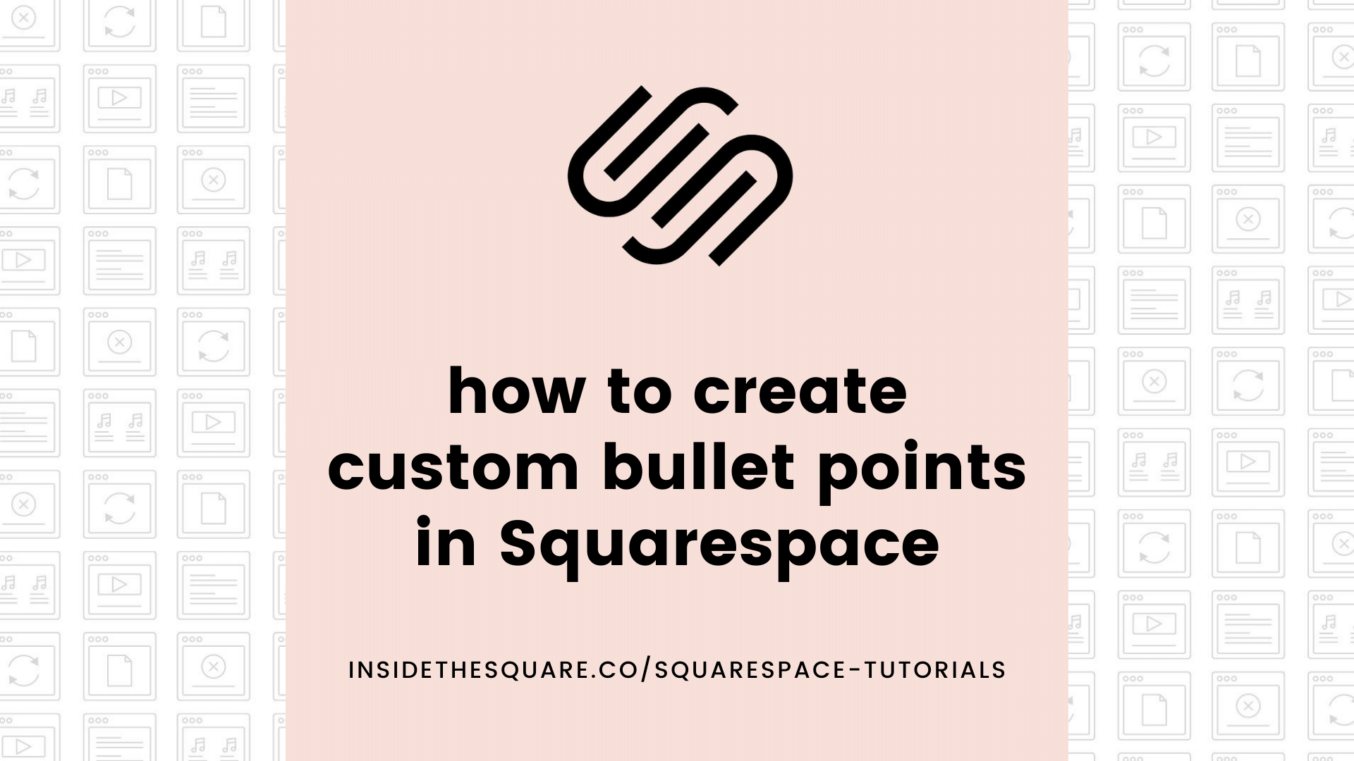 How to create custom bullet points in Squarespace // Squarespace CSS ...