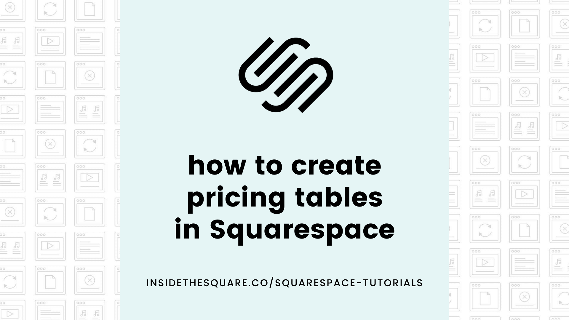 How to create a simple pricing table in Squarespace with CSS Free