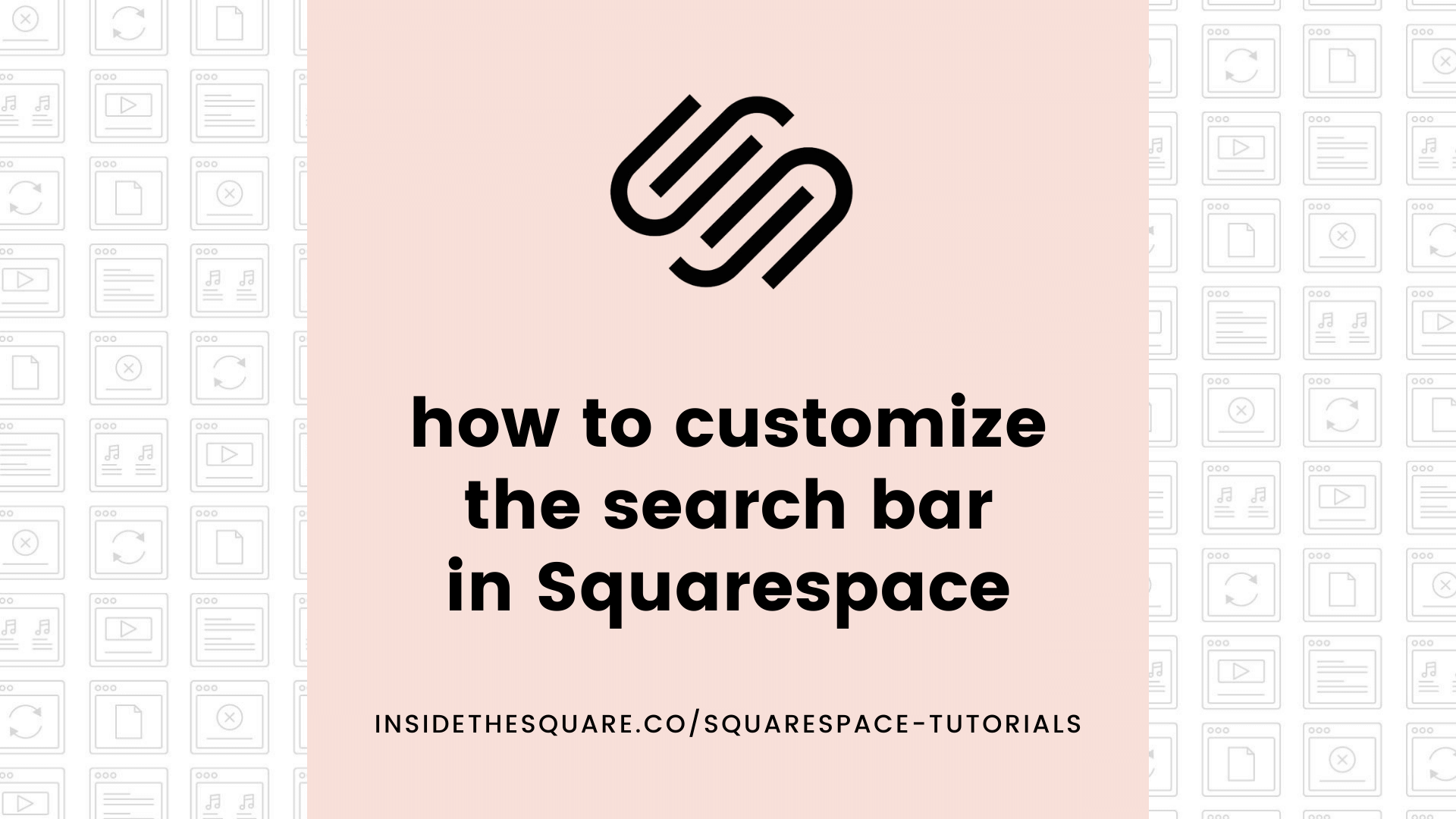 Search Bar Styles in Squarespace // Squarespace Tutorial